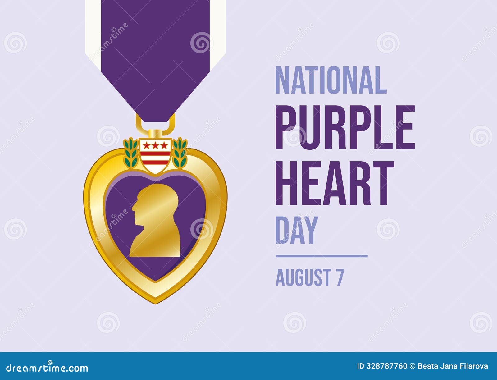 national purple heart day poster  