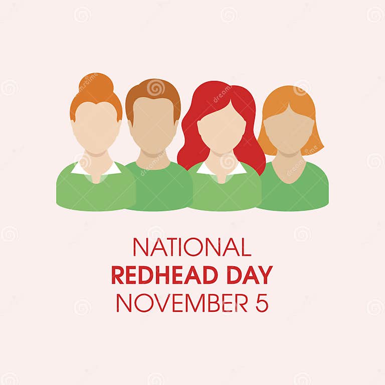 National Redhead Day Vector Stock Vector Illustration of graphic
