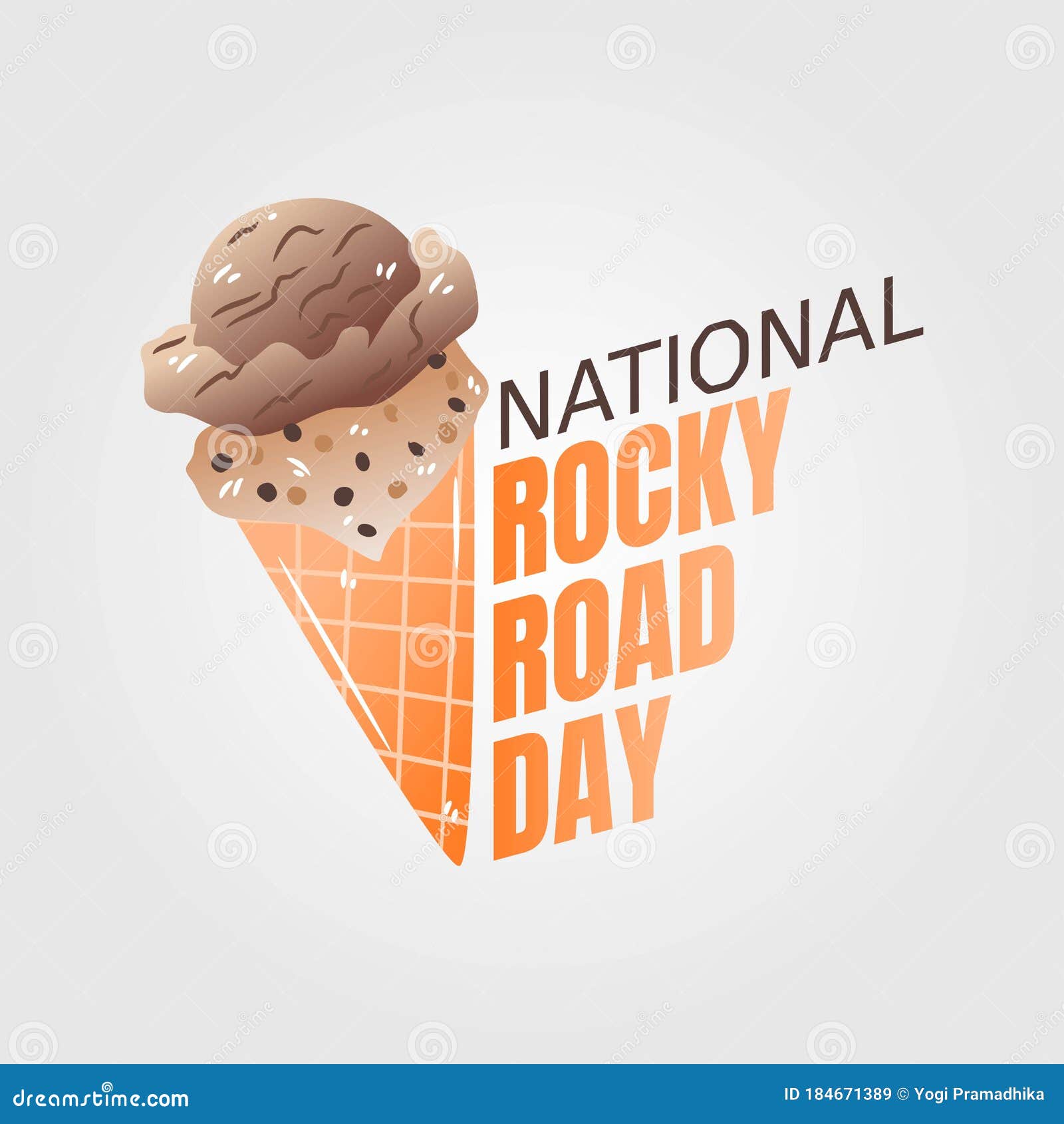 National Rocky Road Day Vector Illustration Stock Vector Illustration