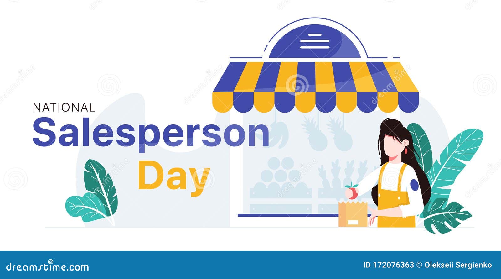 National Salesperson Day. Holiday Concept. Template For Background