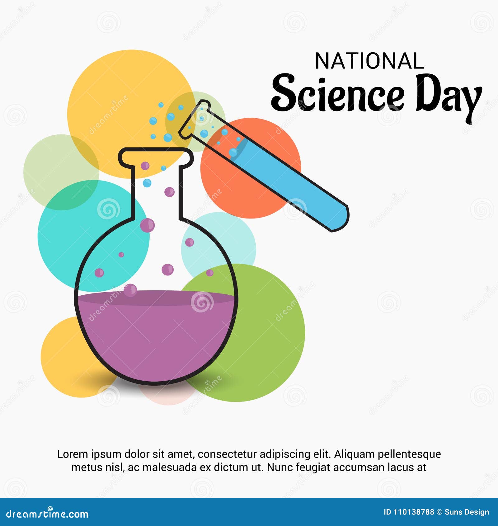 Free Vector | Hand drawn national science day vertical poster template