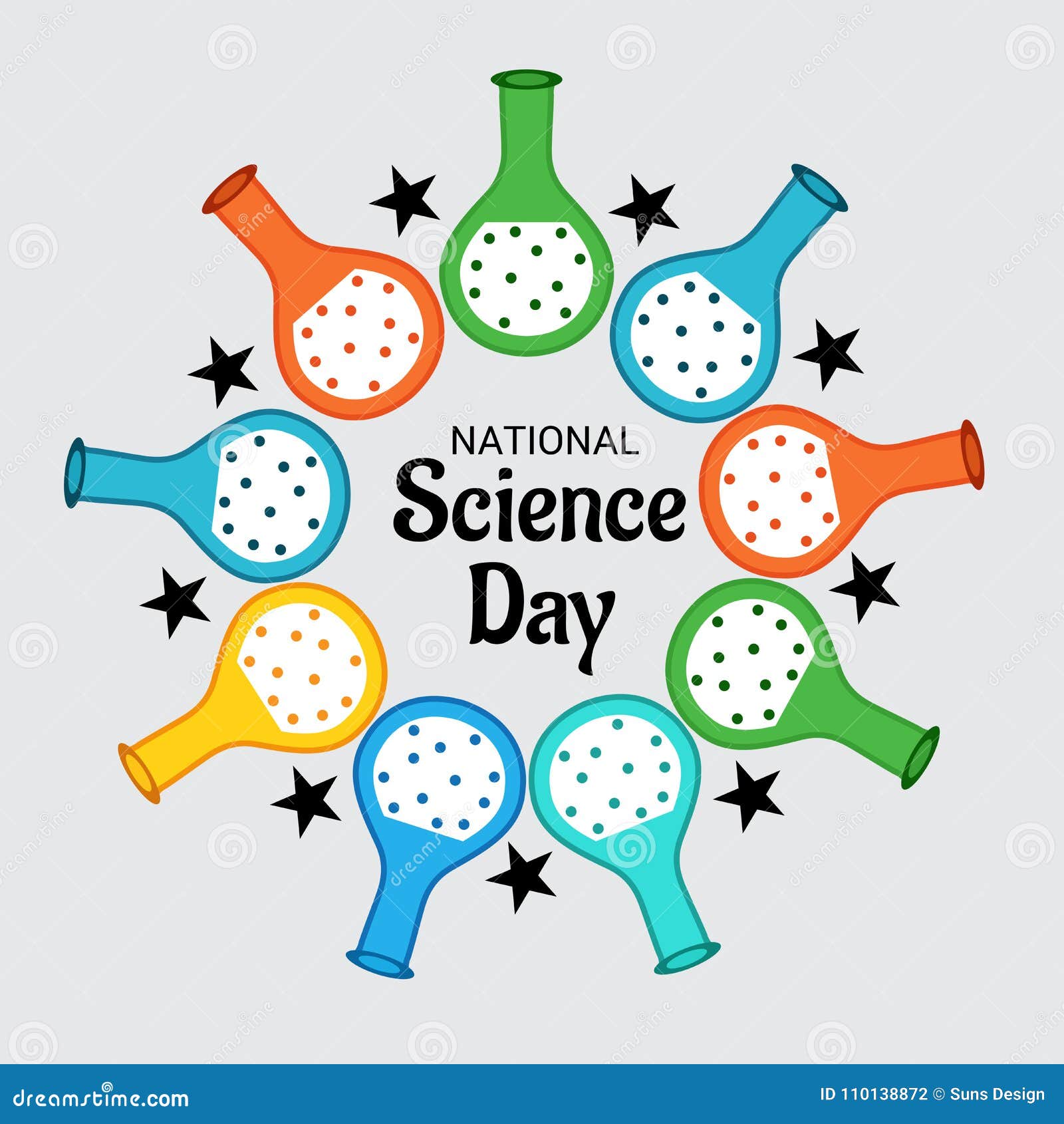 National Science Day. stock illustration. Illustration of icon 110138872