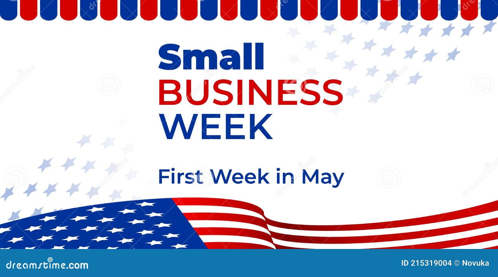National Small Business Week. Vector Web Banner for Social Media
