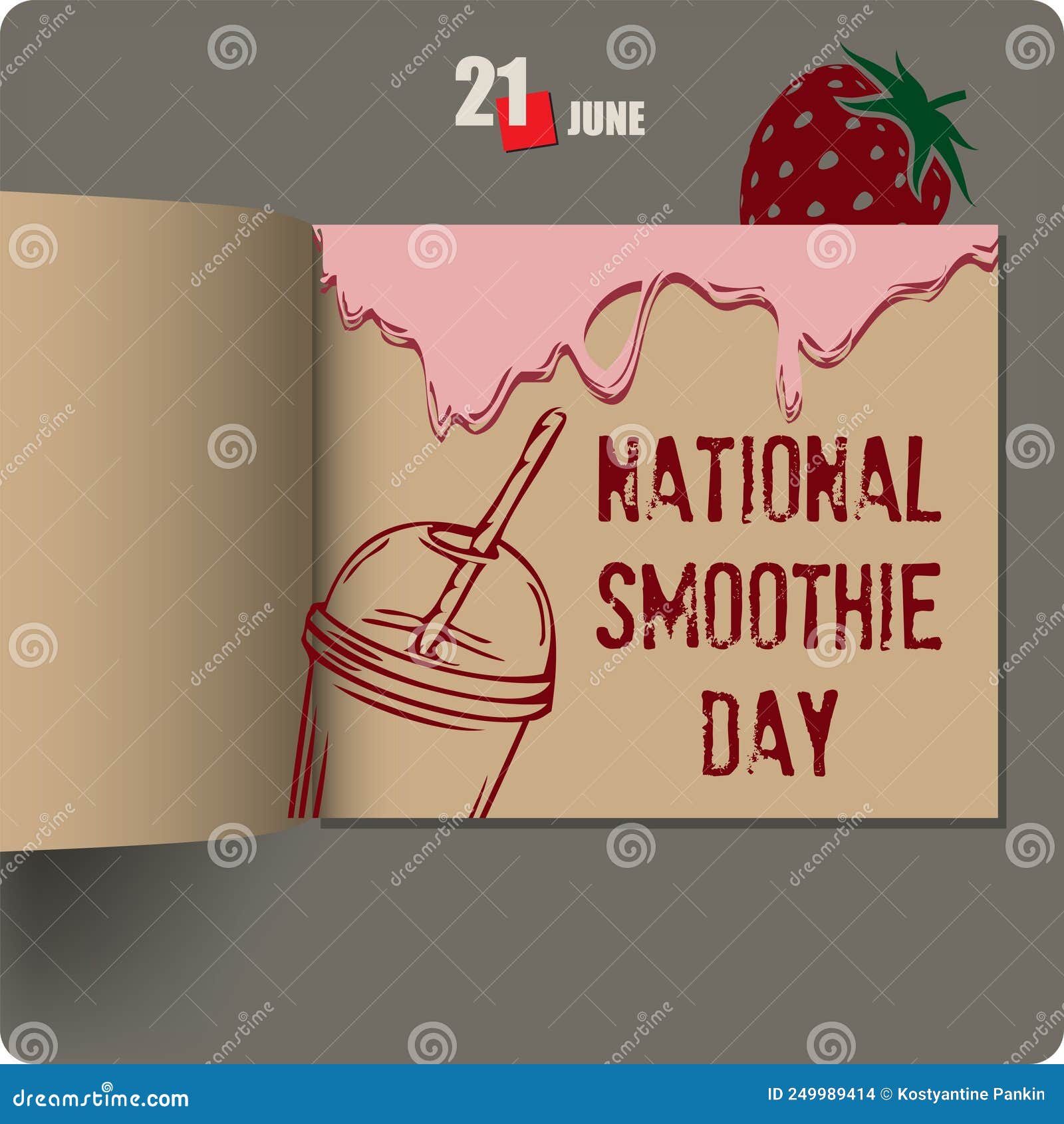 National Smoothie Day stock vector. Illustration of calendar 249989414