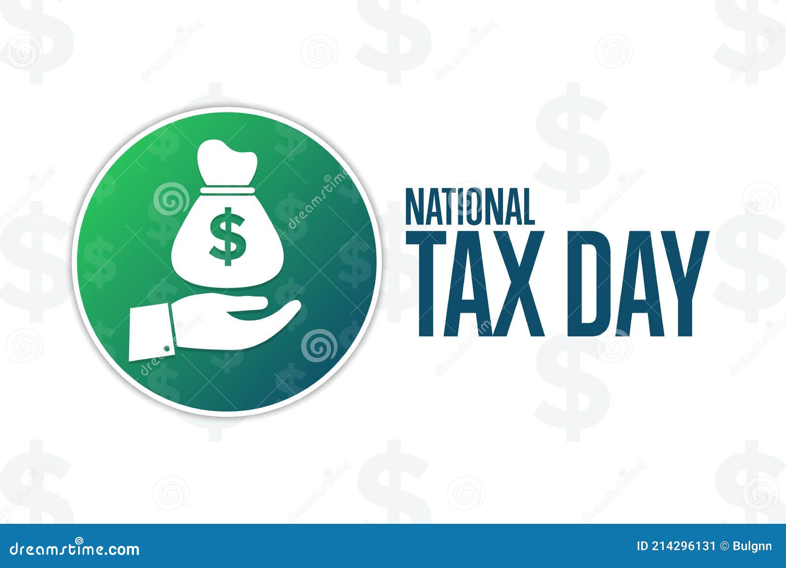 National Tax Day. Holiday Concept. Template for Background, Banner ...