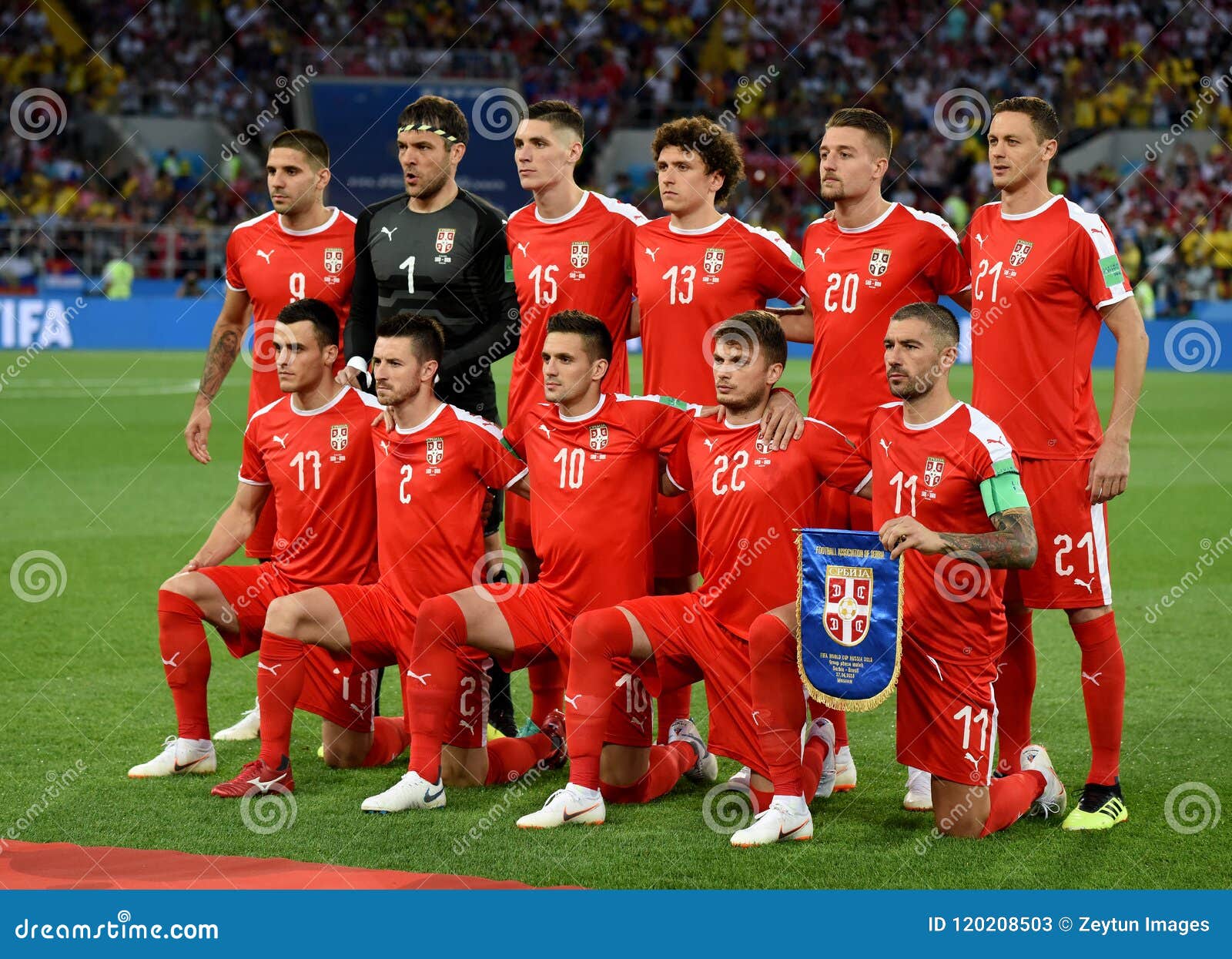 National Team of Serbia before FIFA World Cup 2018 Match Serbia Editorial Stock Photo
