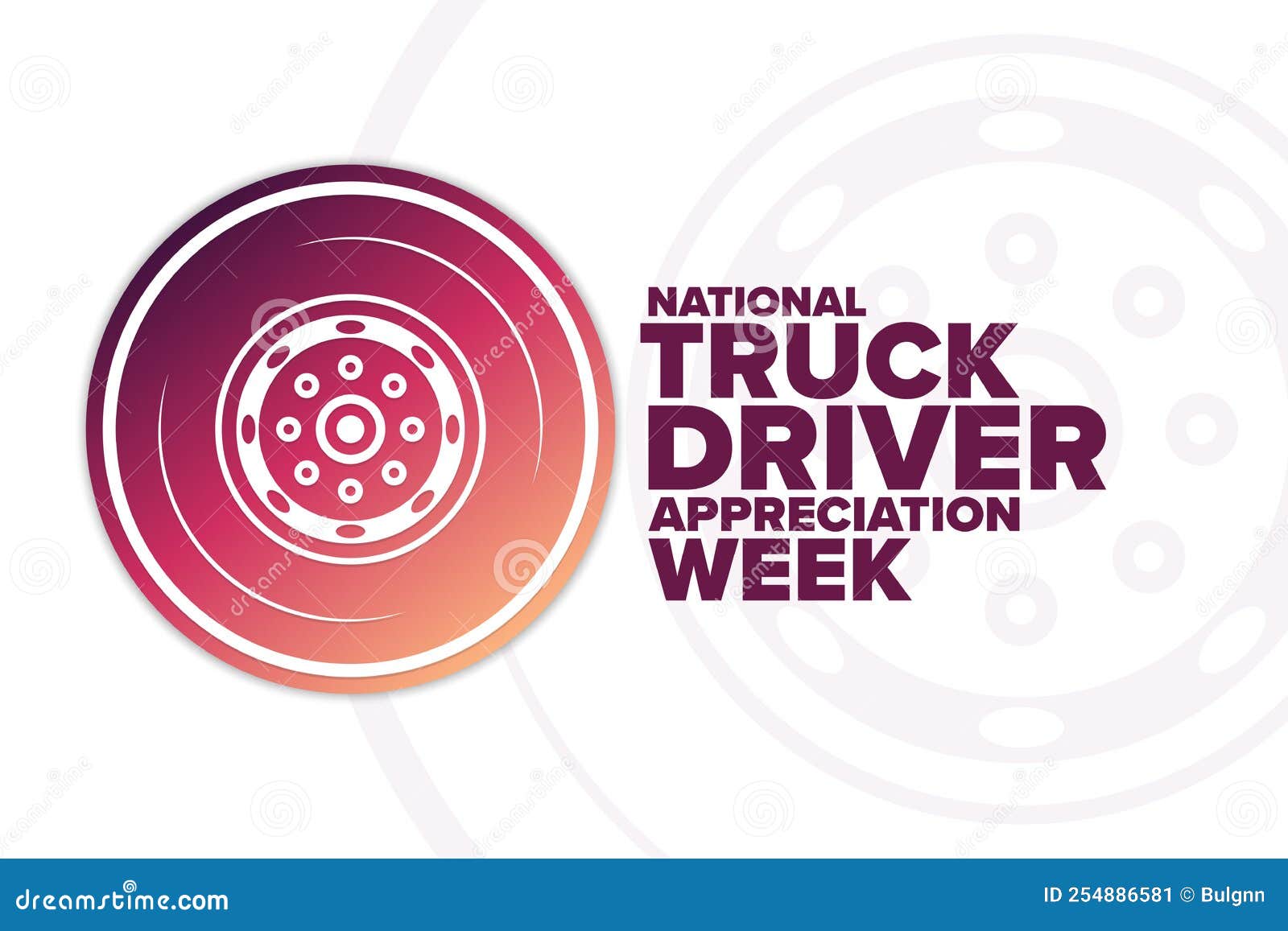 National Truck Driver Appreciation Week. Holiday Concept Stock Vector