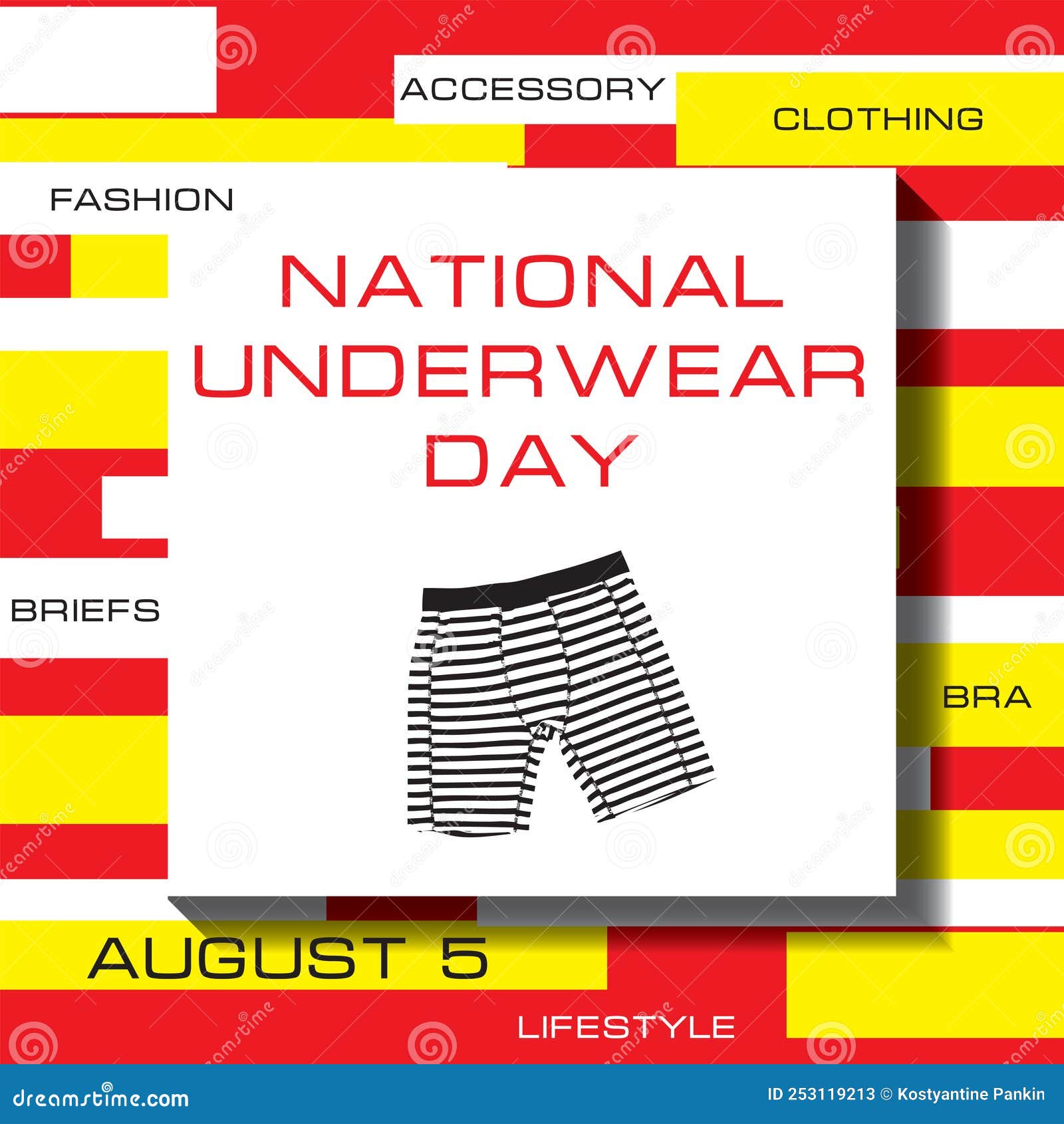 National Underwear Day stock vector. Illustration of holiday