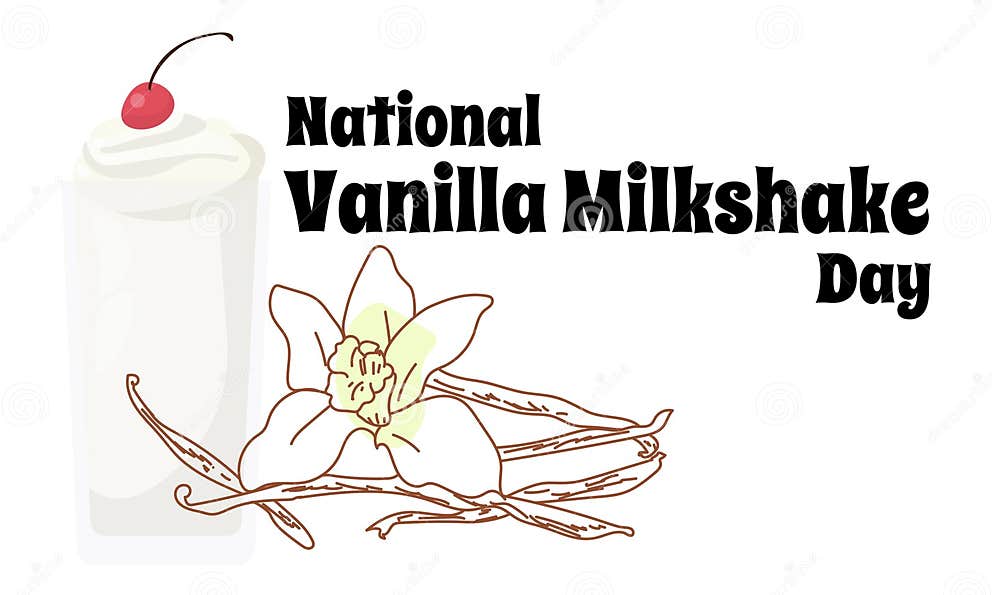 National Vanilla Milkshake Day, Idea for a Horizontal Poster, Banner