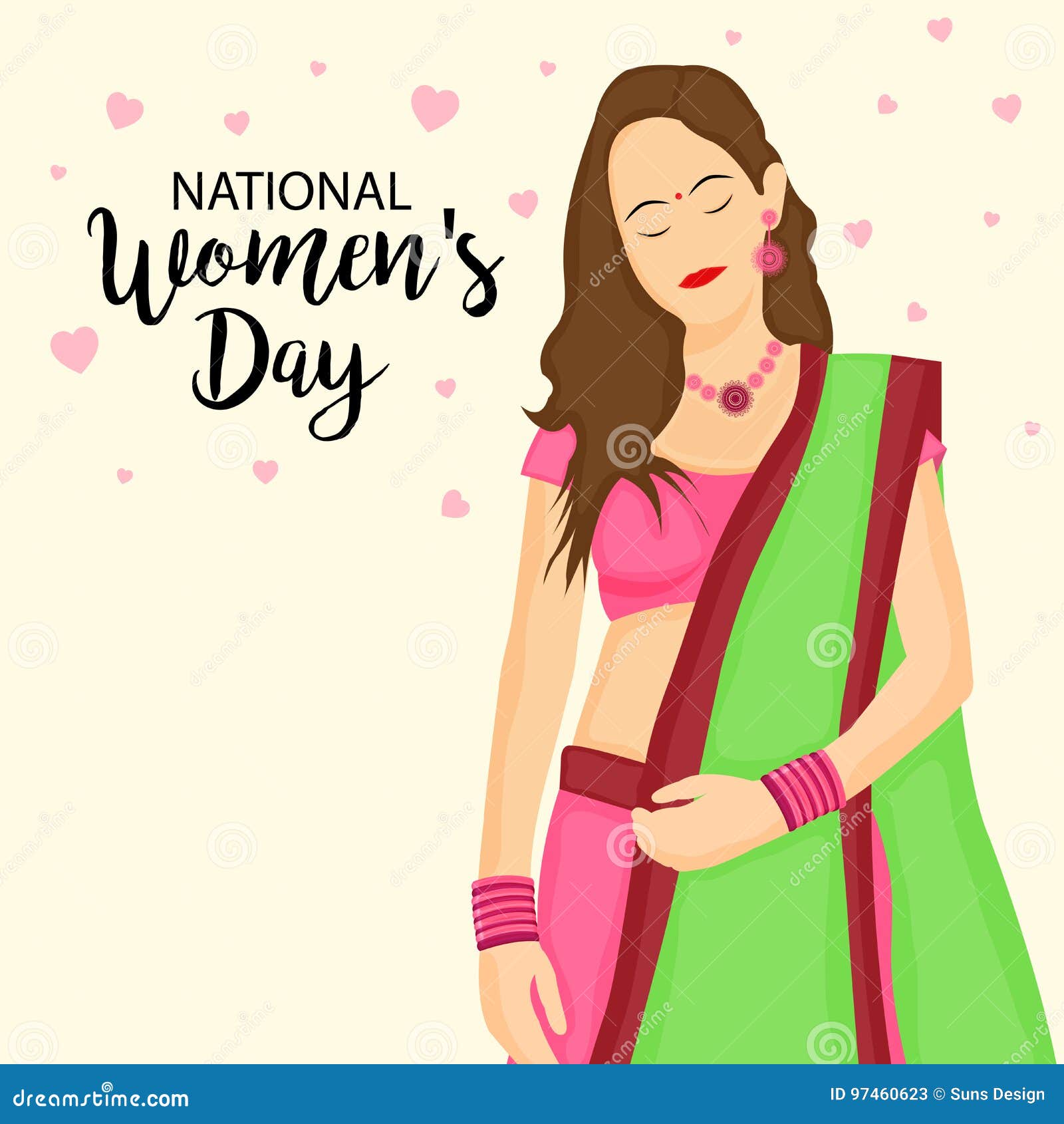 National Womens Day. stock illustration. Illustration of calendar ...