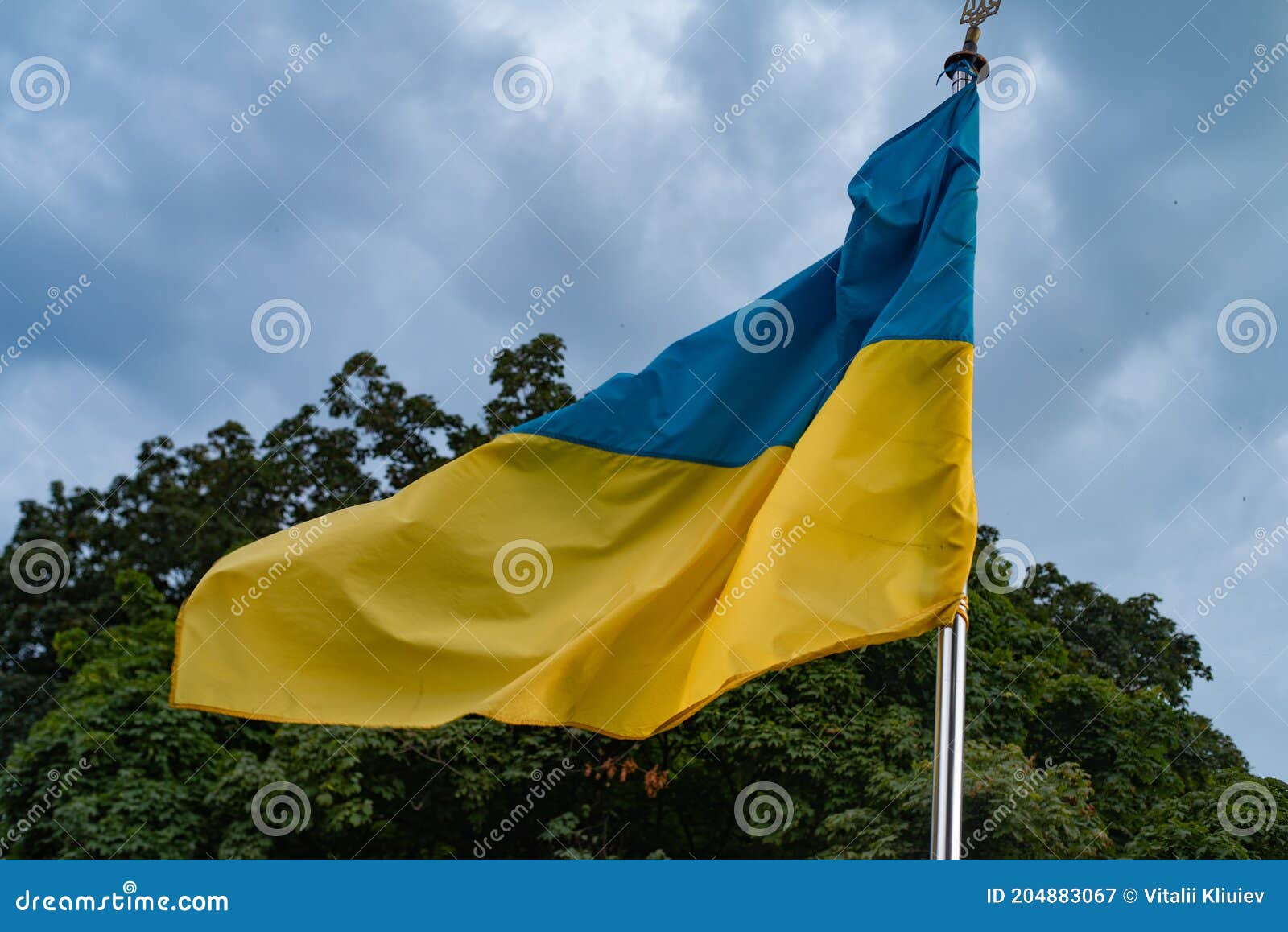 The National Yellow and Blue Flag Stock Image Image of earth, freedom