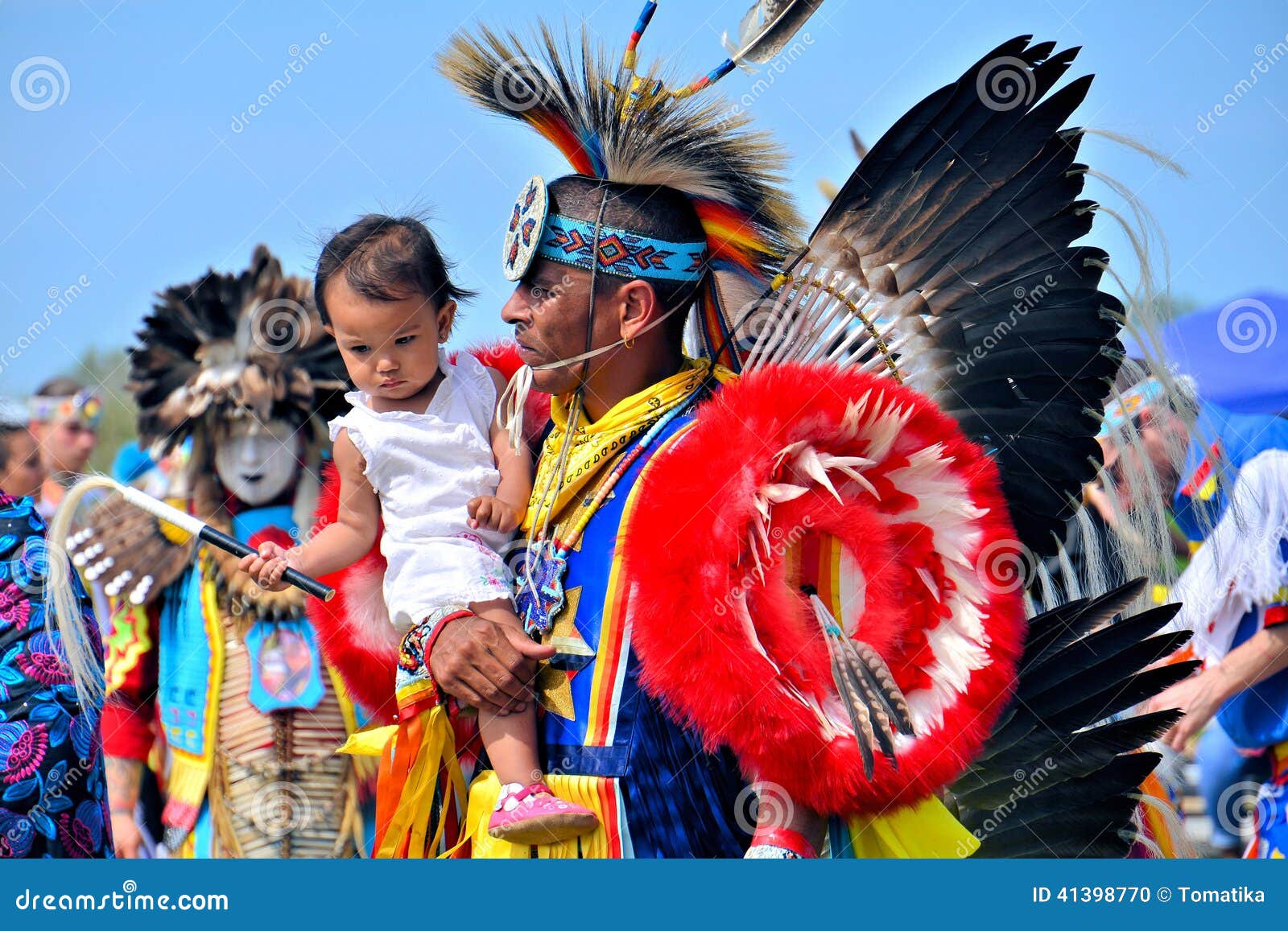 Native American and child editorial image. Image of aztec - 41398770