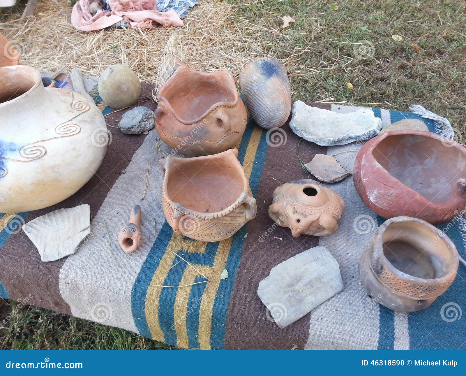 Native American crafts. stock photo. Image of clay, pottery 46318590