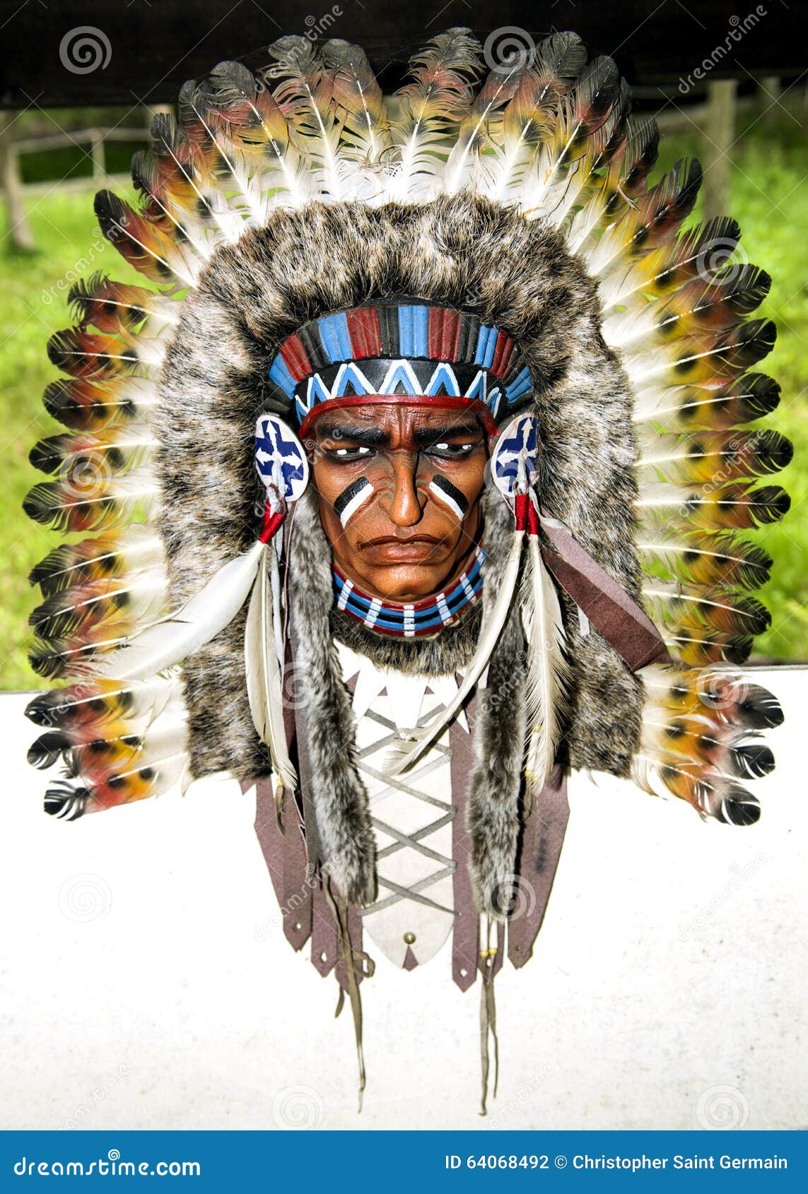 Indian Chief With Headdress