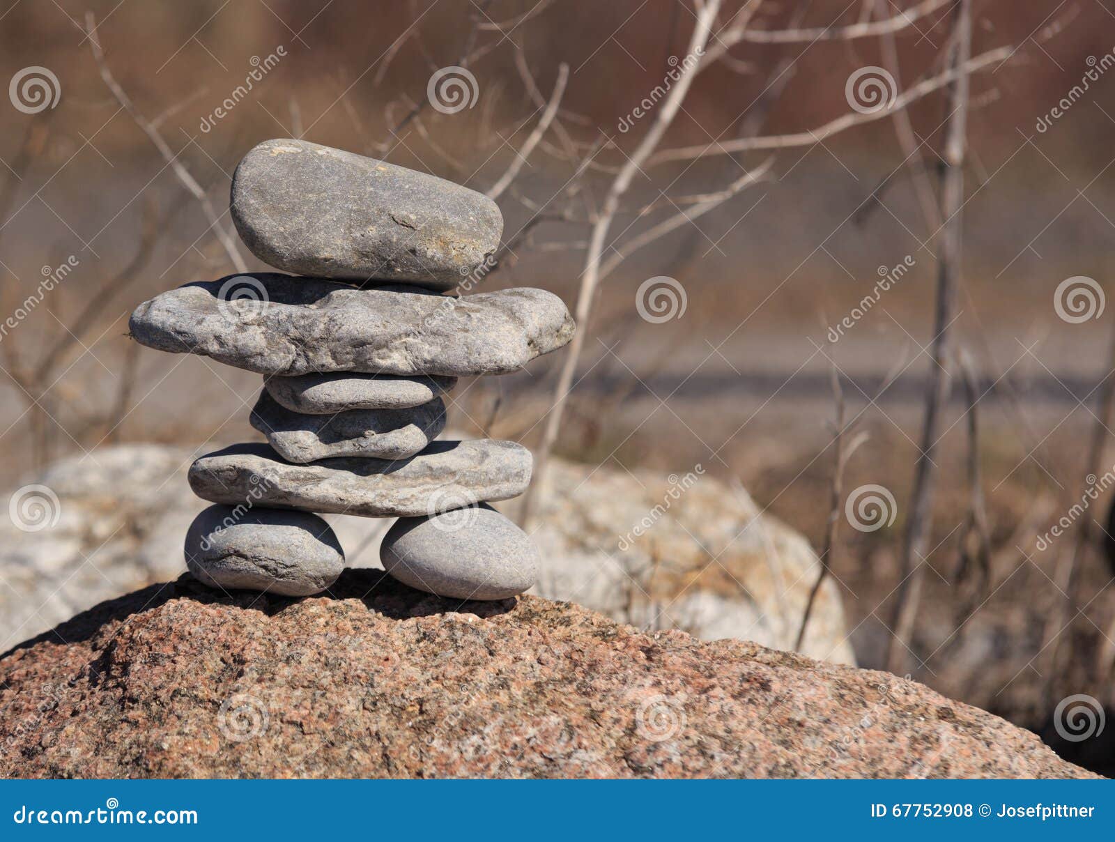 A Native American Inukshuk Statue Stock Photo Image of landscape