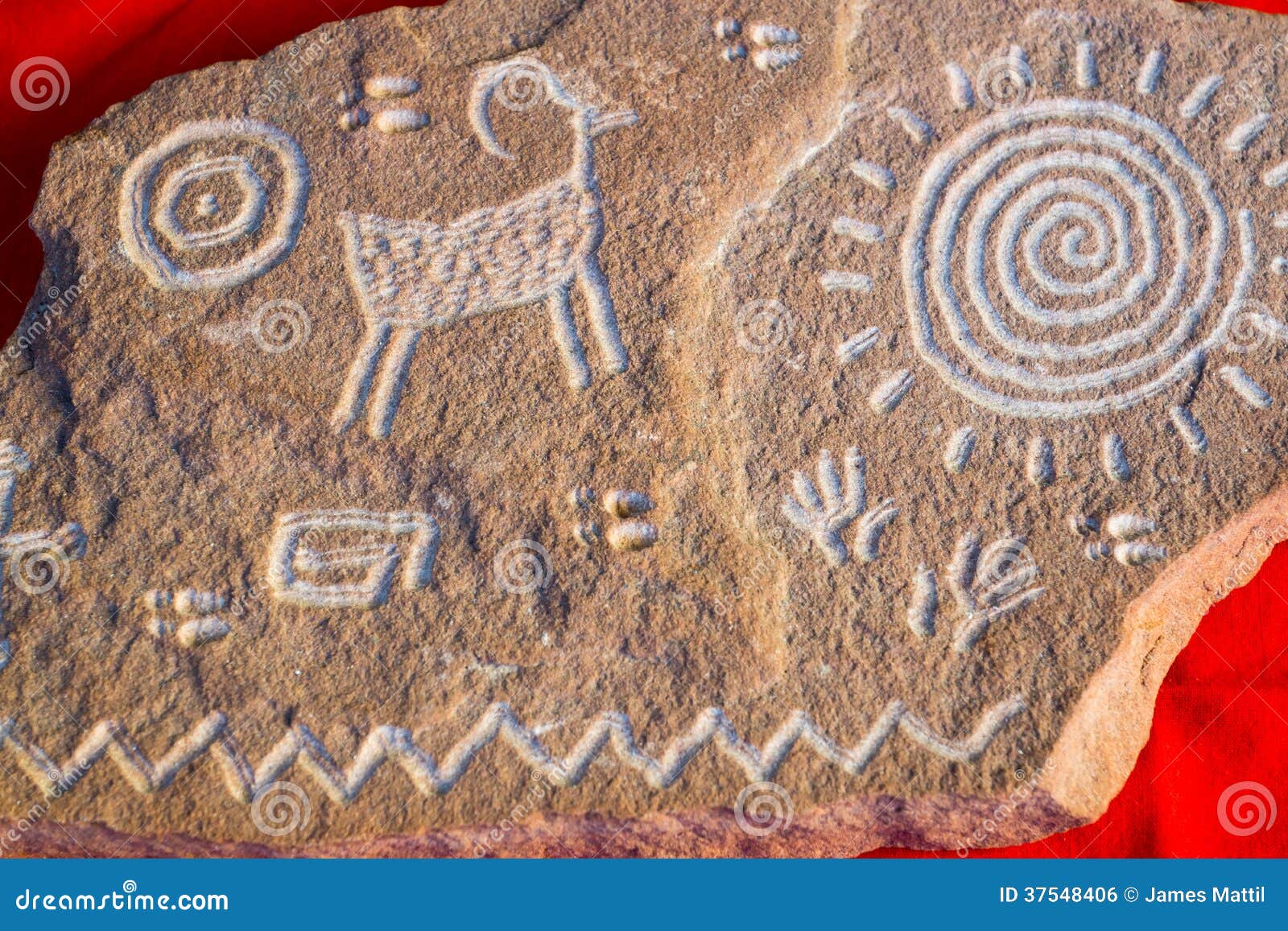 Native American Petroglyph Symbols Stock Photo - Image of carving