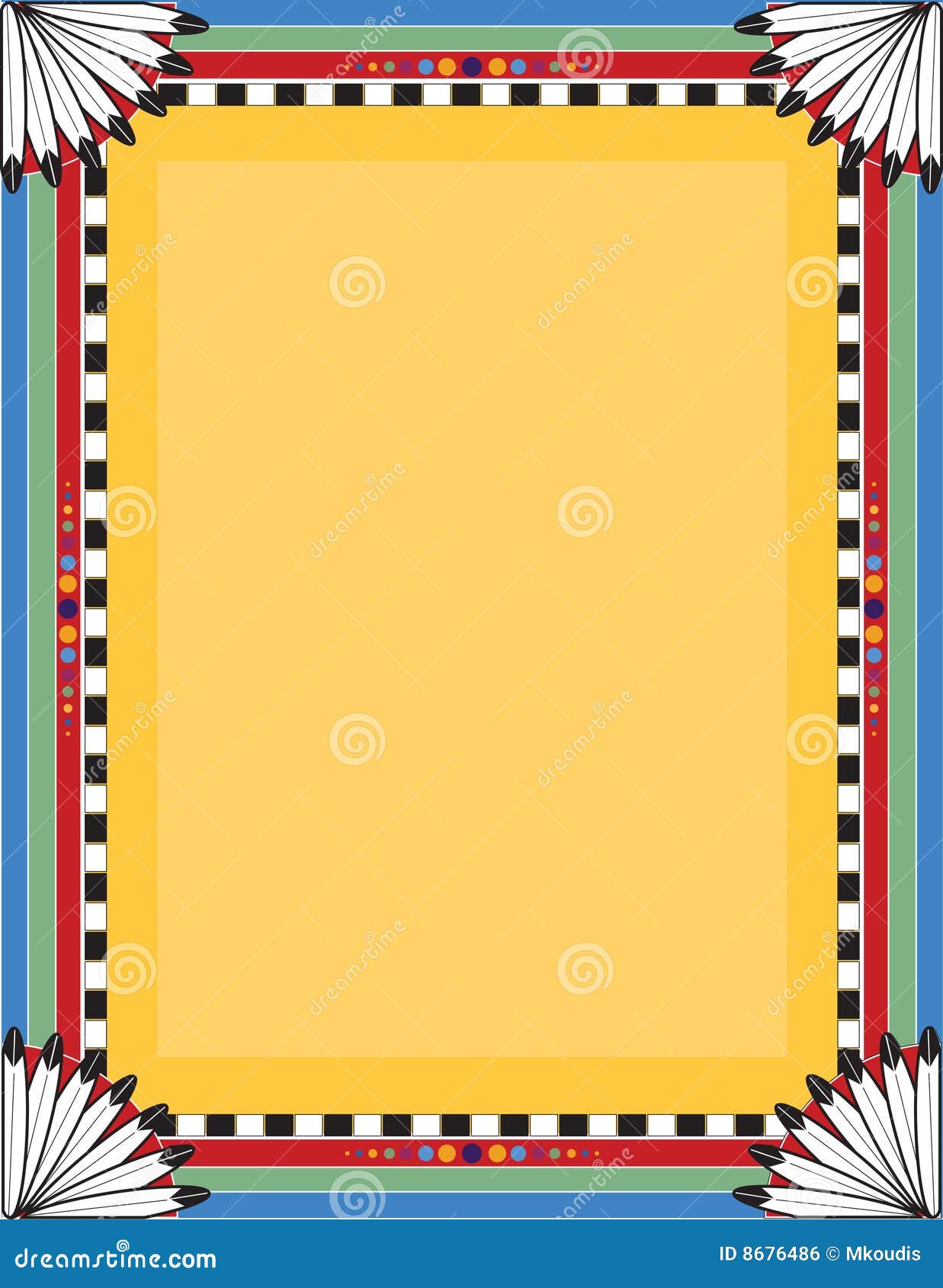 Native Border stock illustration Image of symbolic 