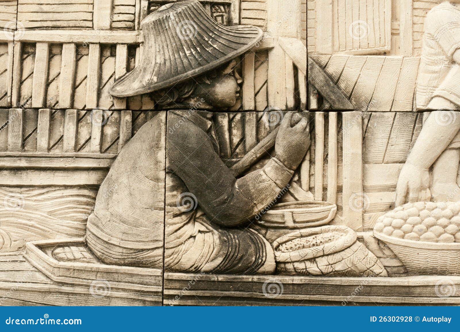 Native molding art on wall stock photo. Image of decorative 26302928