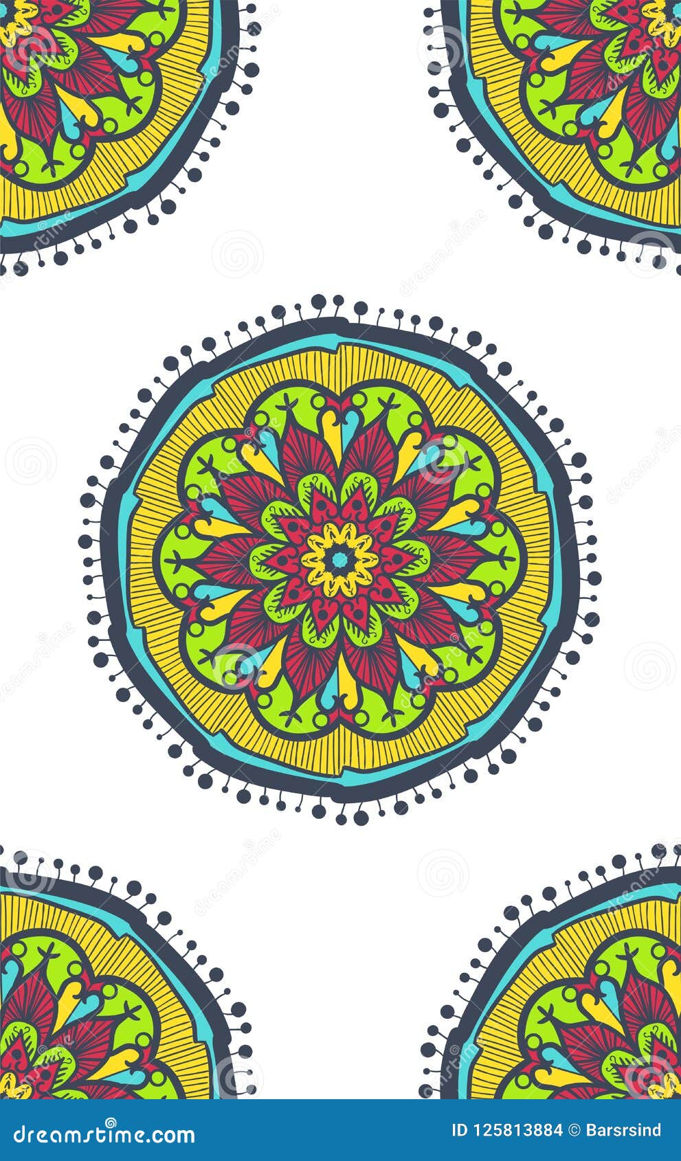 Download Native Bright Seamless Pattern From Boho Mandala Stock ...