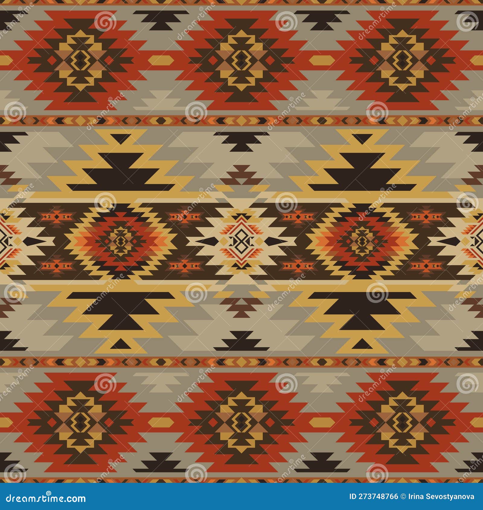 native southwest american, indian, aztec, navajo seamless pattern.