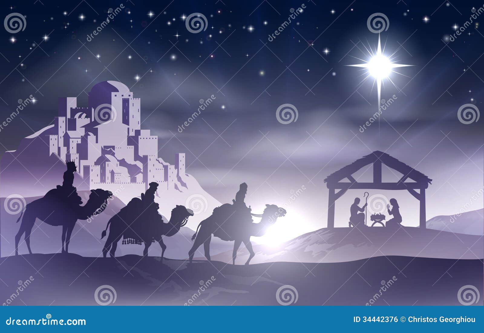 Nativity Christmas Scene Royalty Free Stock