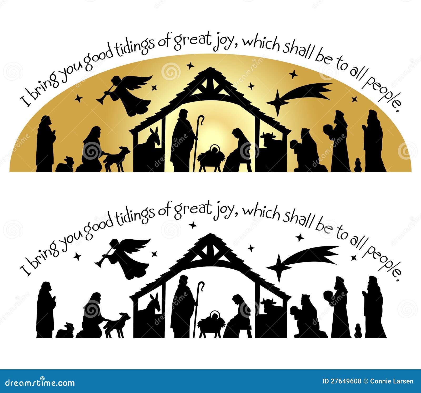 nativity christmas silhouette/eps