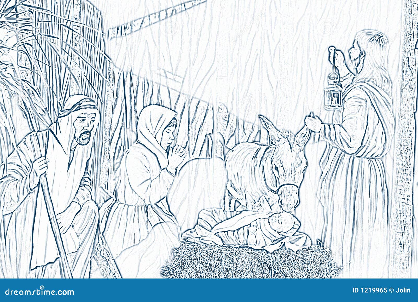 Nativity scene stock illustration. Illustration of celebration - 1219965