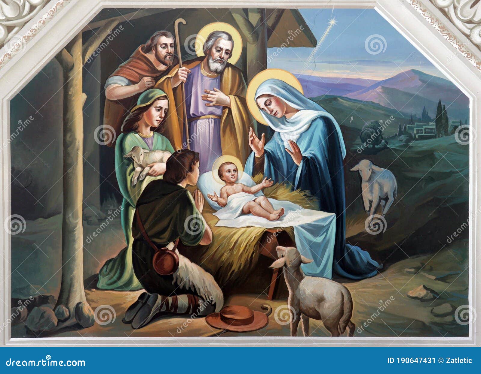 Nativity Scene stock image. Image of christ, bible, baby 190647431