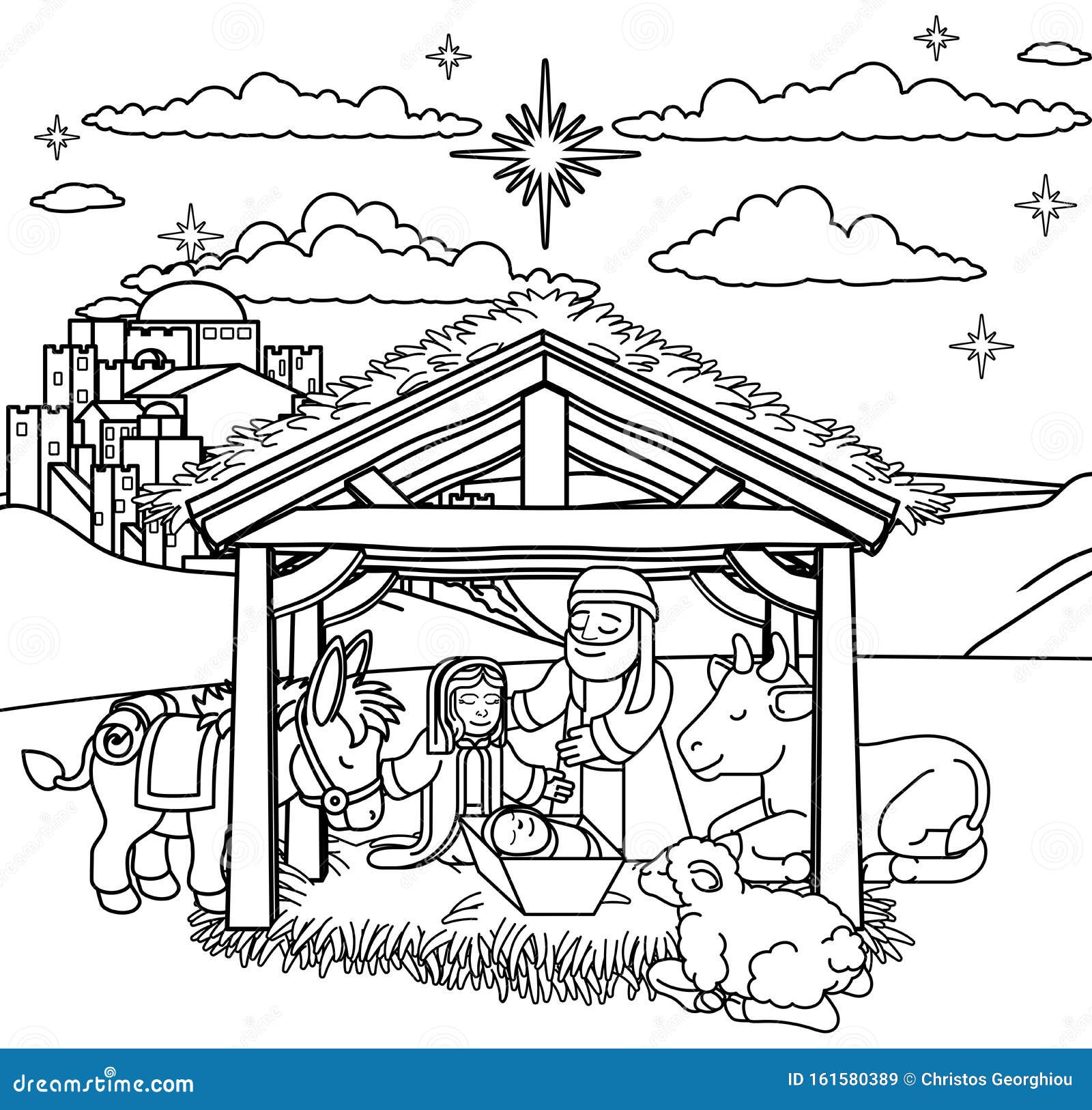 Christmas Church Coloring Stock Illustrations 360 Christmas Church Coloring Stock Illustrations Vectors Clipart Dreamstime