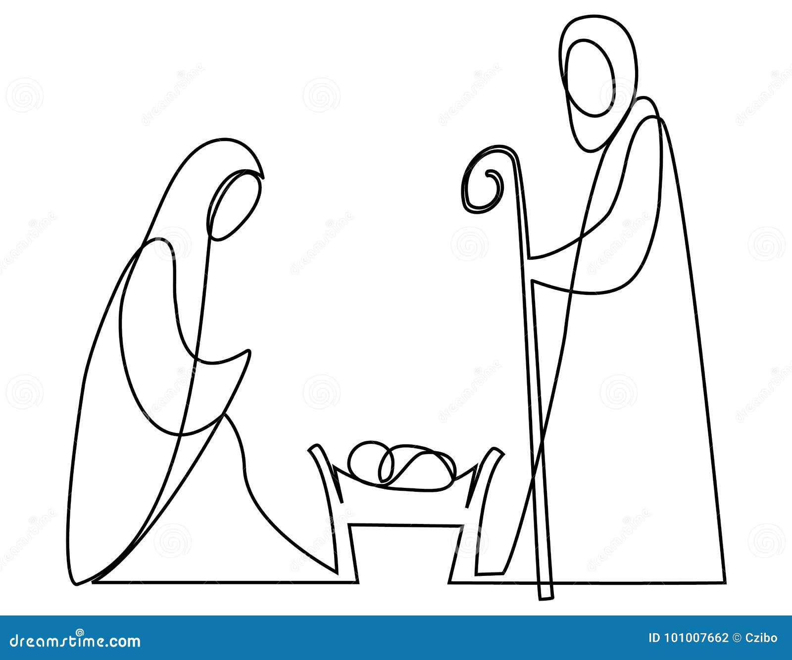nativity scene with holy family