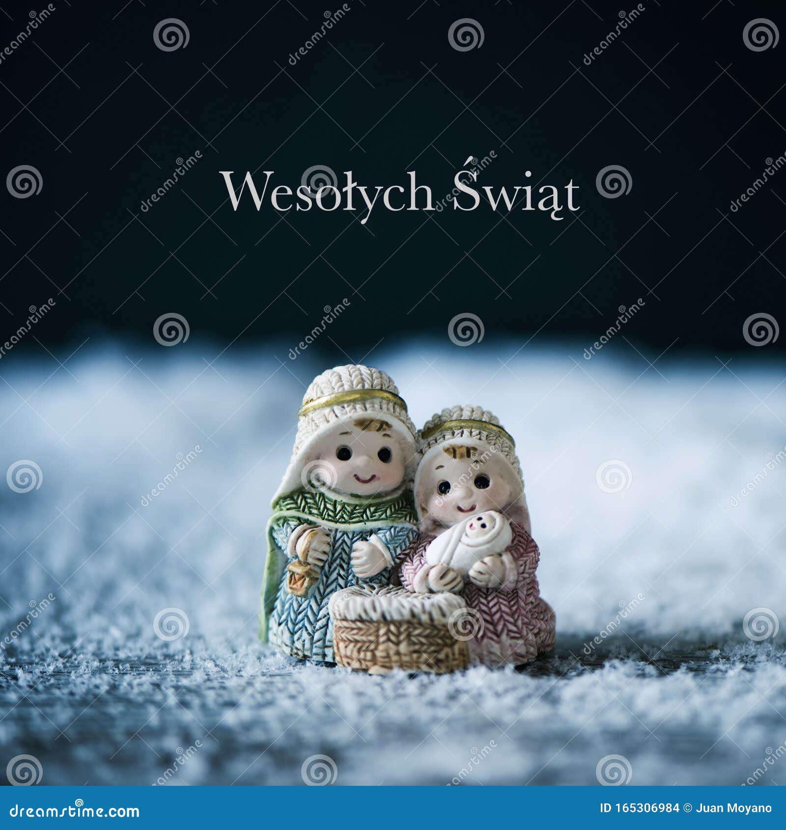 Nativity Scene and Text Merry Christmas in Polish Stock Photo Image Merry Christmas In Polish