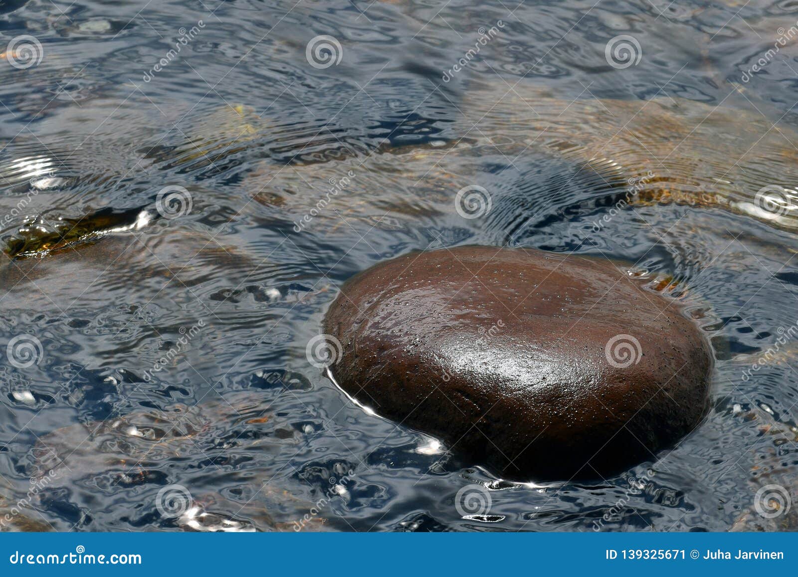 spiritueel Let op draadloze Natte Vlotte Steen in Water Stock Afbeelding - Image of vijver, eenvoud:  139325671