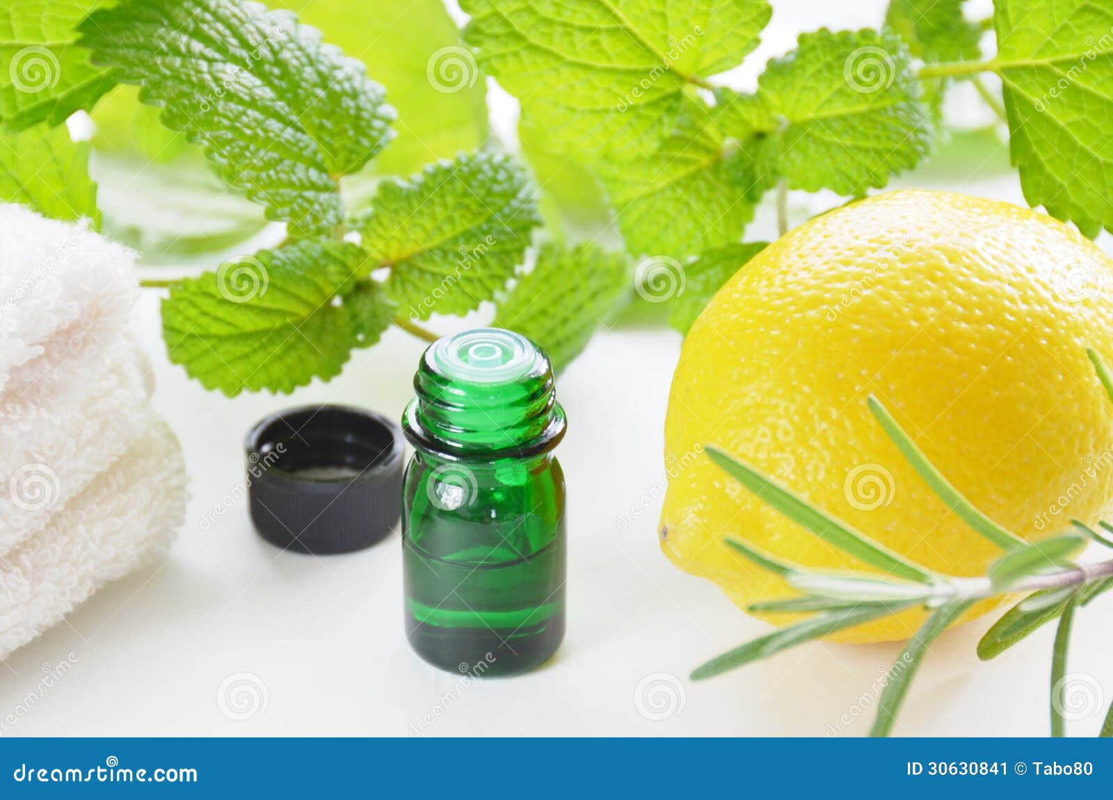 Natural Aromatherapy With Herbs And Lemon Stock Image Image of relaxation, background 30630841