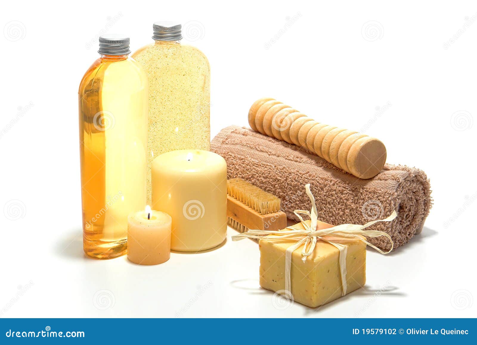 Natural Aromatherapy Soap and Hygiene Accessories Stock Photo Image