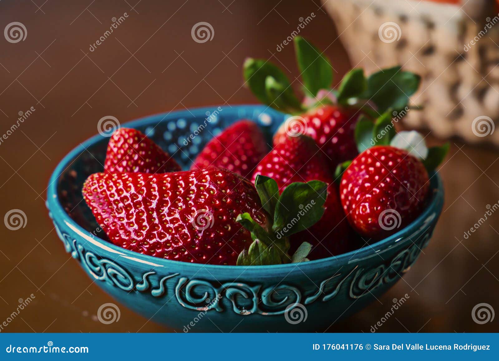 natural background of red strawberries on the table ready to eat