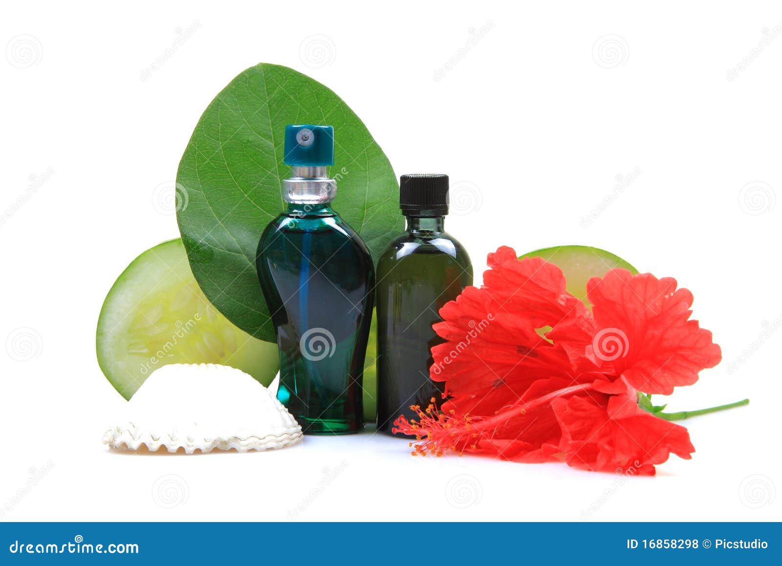 natural body perfume and oil bottles