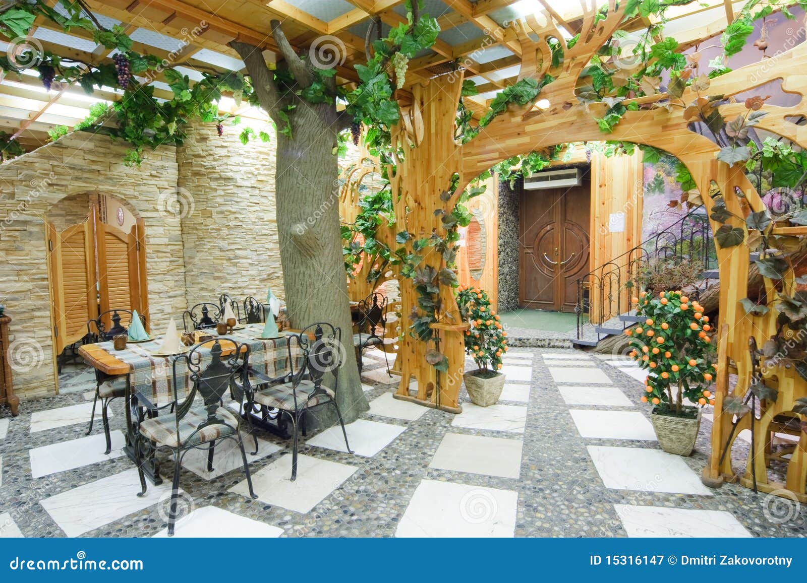  Natural Cafe  stock image Image of architecture table 