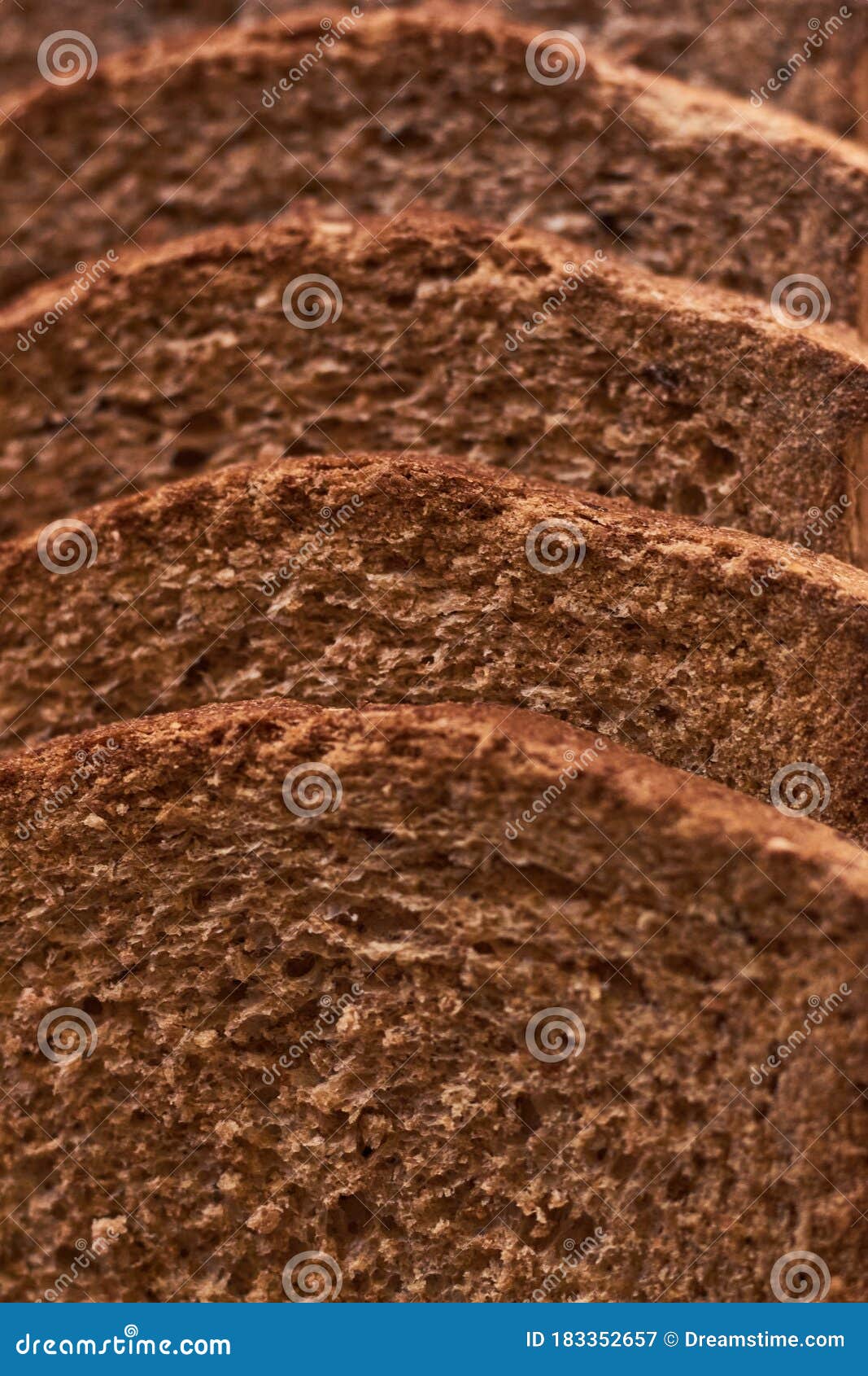 Natural Cereal in a Wholemeal Bread Loaf Stock Image Image of