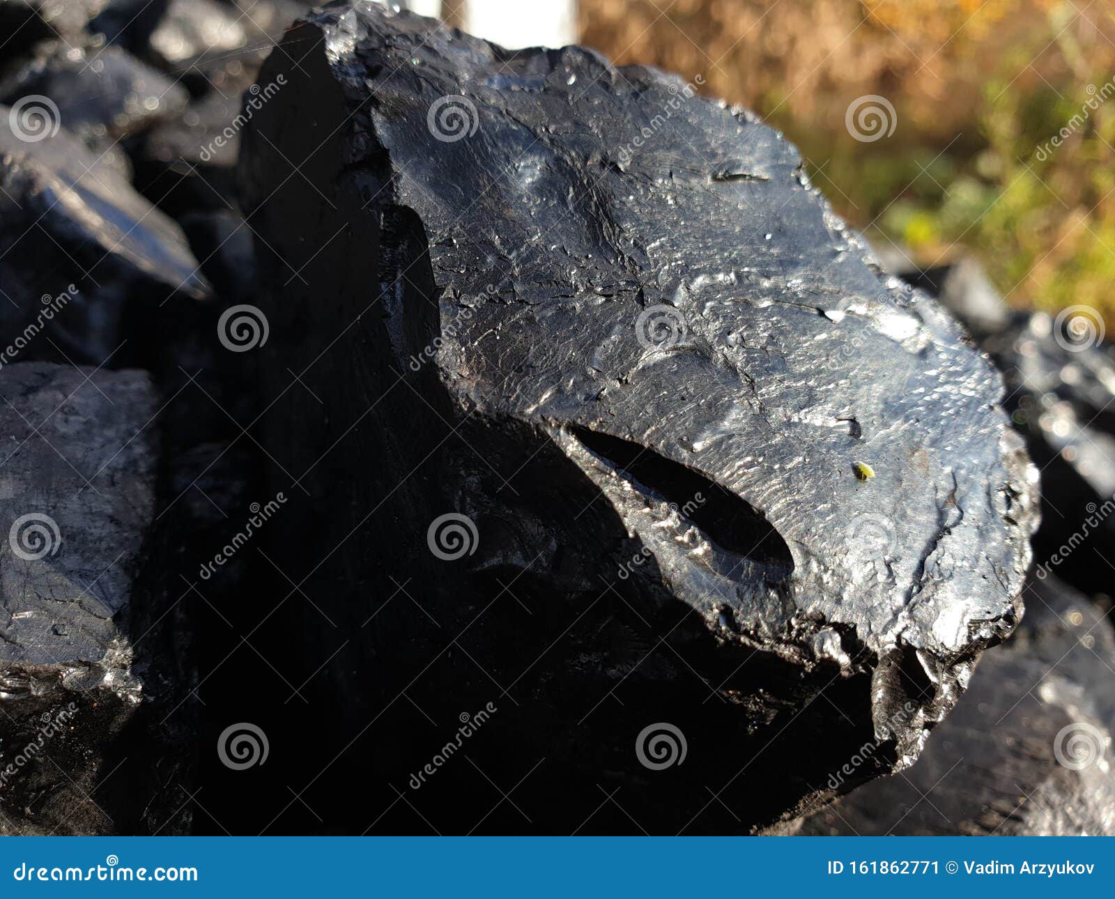 Natural Coal for Heating Homes in the Cold Season Stock Image Image