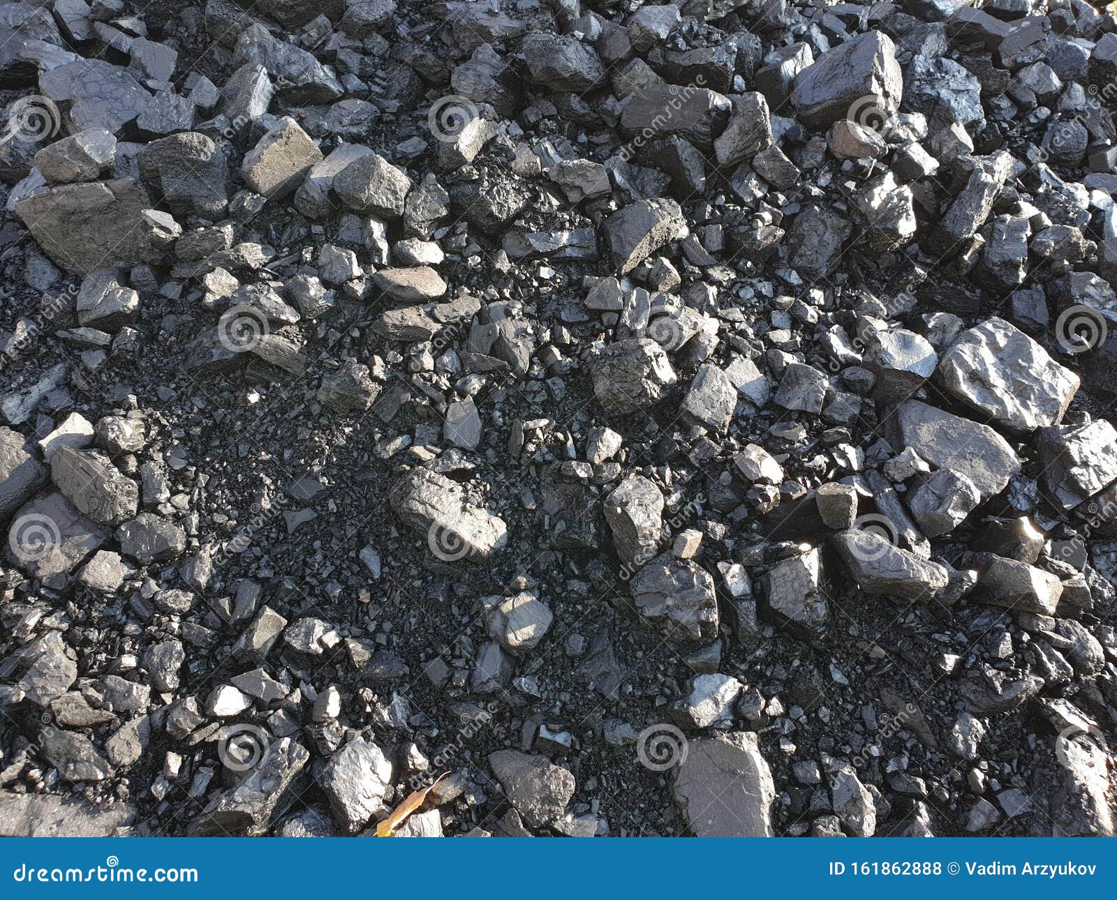 Natural Coal for Heating Homes in the Cold Season Stock Photo Image