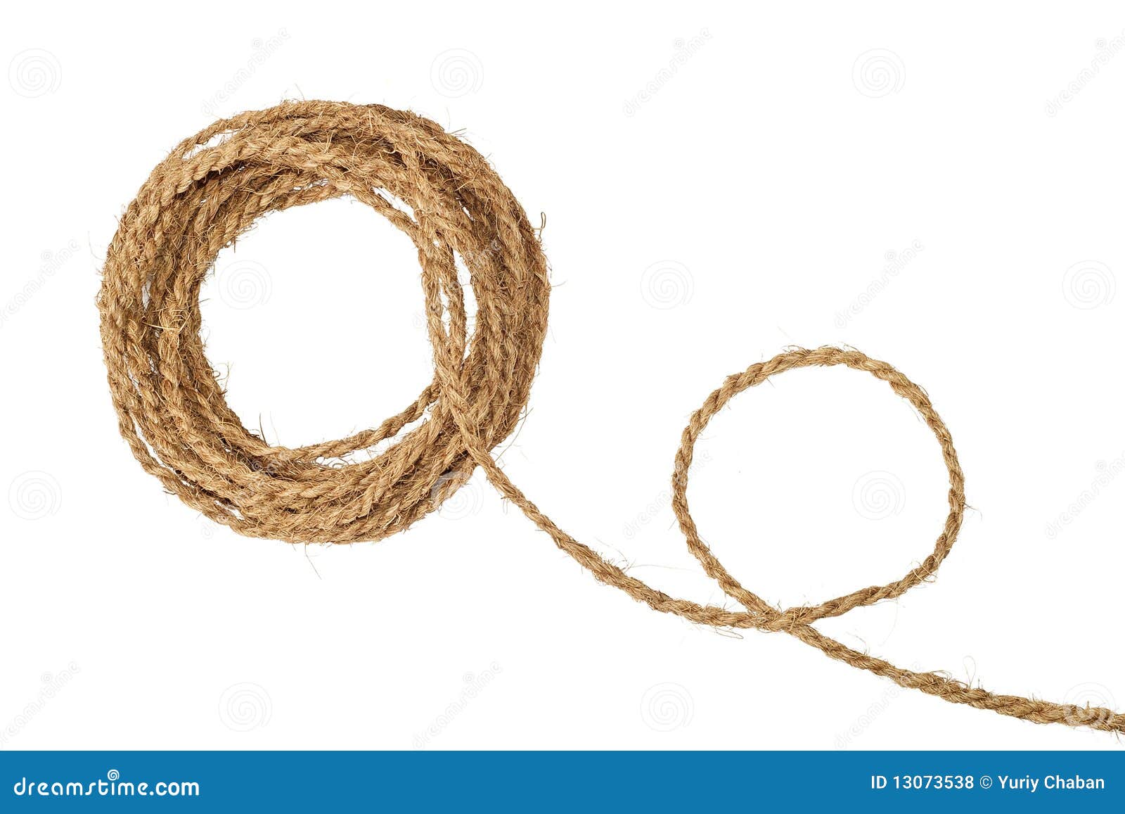 natural coarse fiber rope coil