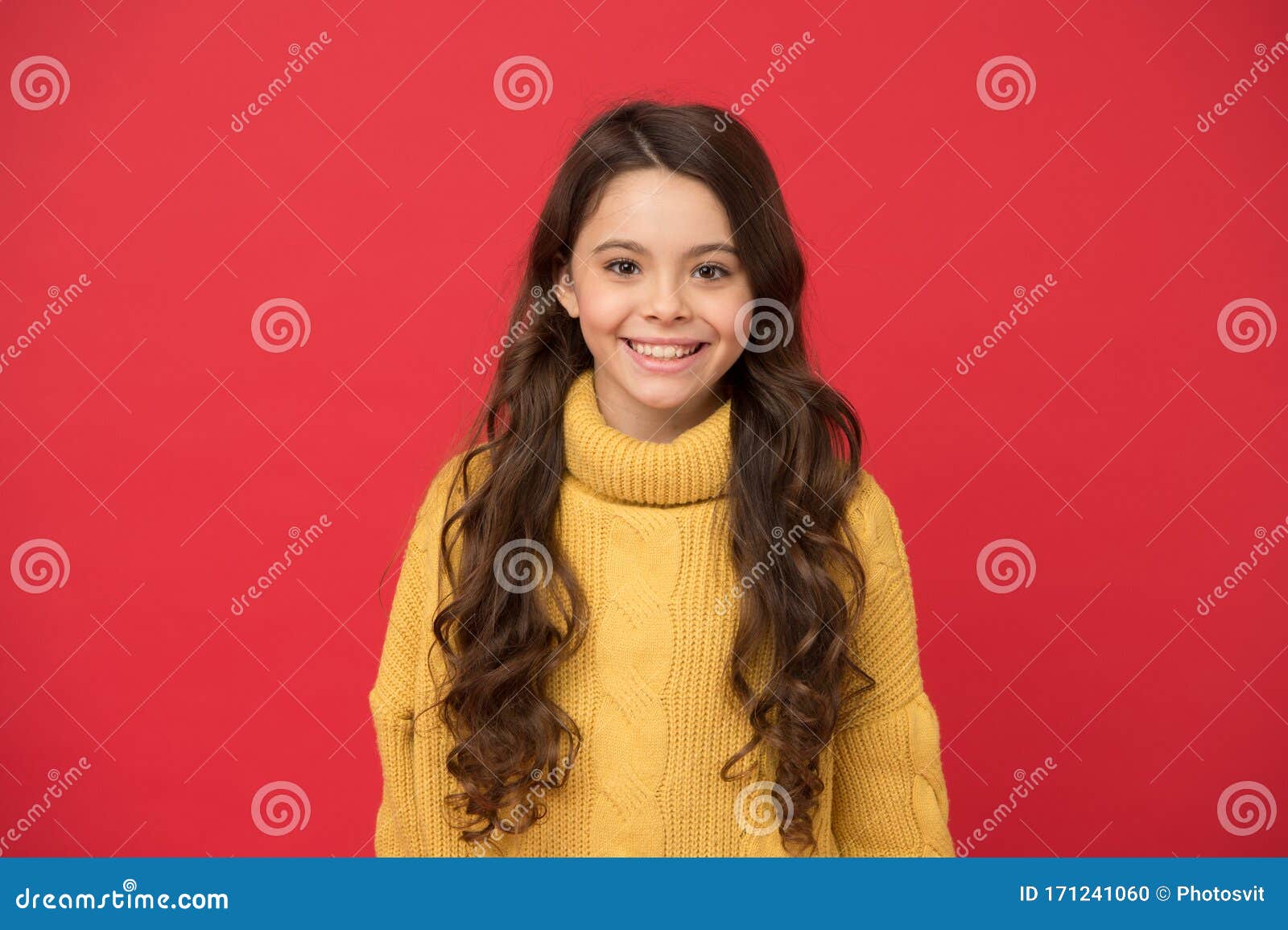 Natural Curls. Long Lasting Effect. Kid Cute Face Adorable Curly Hairstyle.  Little Girl Grow Long Hair Stock Photo - Image of hairstyle, long: 171241060