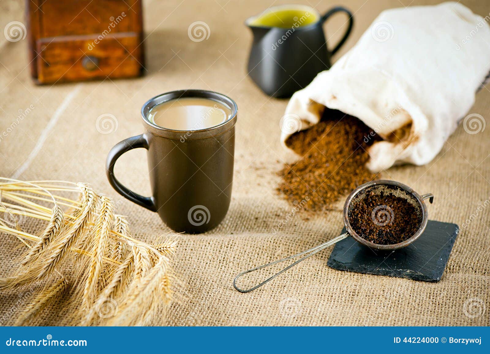 Natural Decaffeinated Coffee Stock Photo Image of bowl, milk 44224000