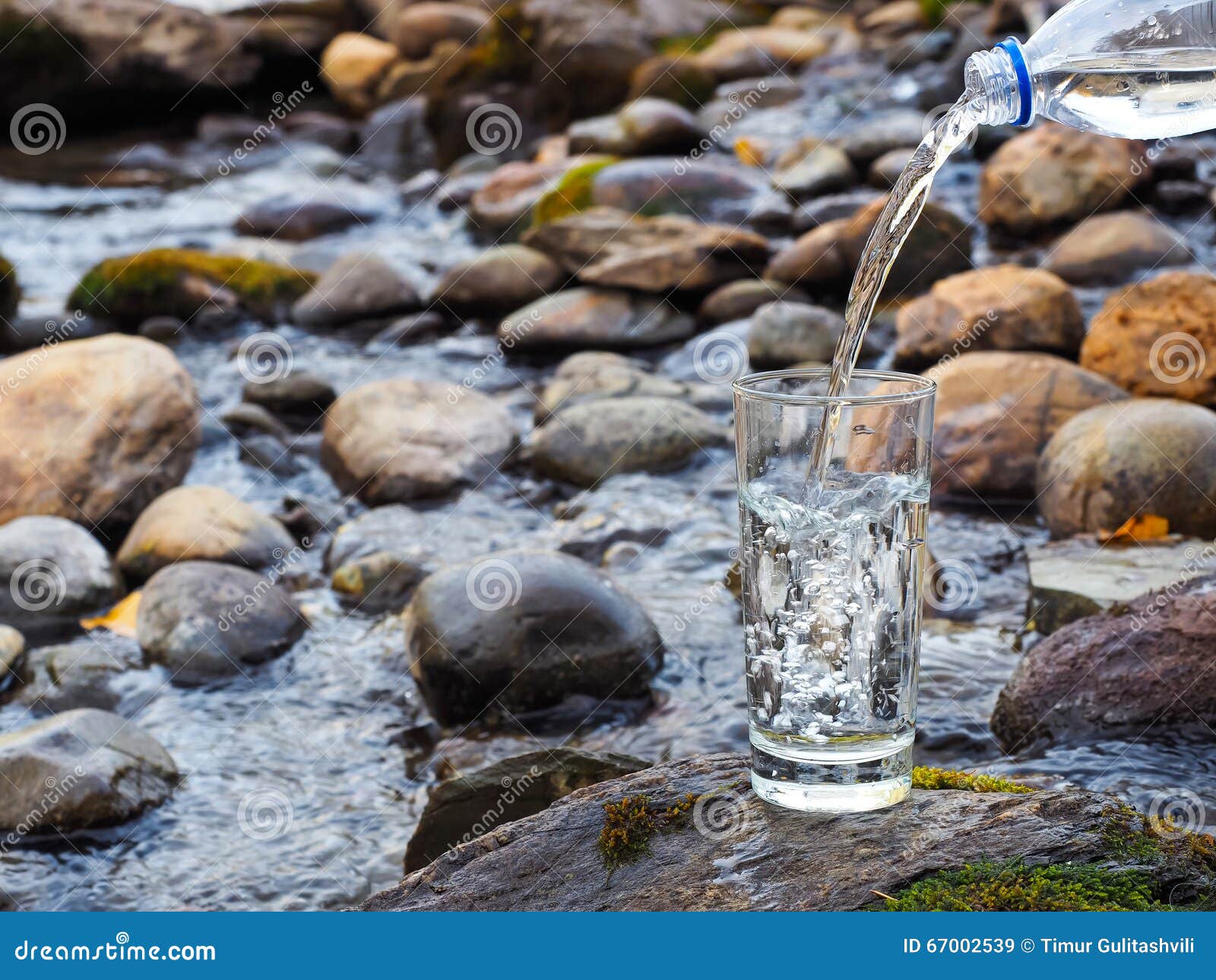 Natural Drinking Water is Being Poured into Glass Stock Image Image