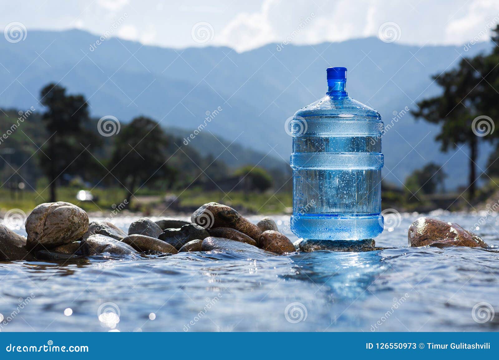 Natural Drinking Water in a Large Bottle Stock Image Image of light, ecology 126550973