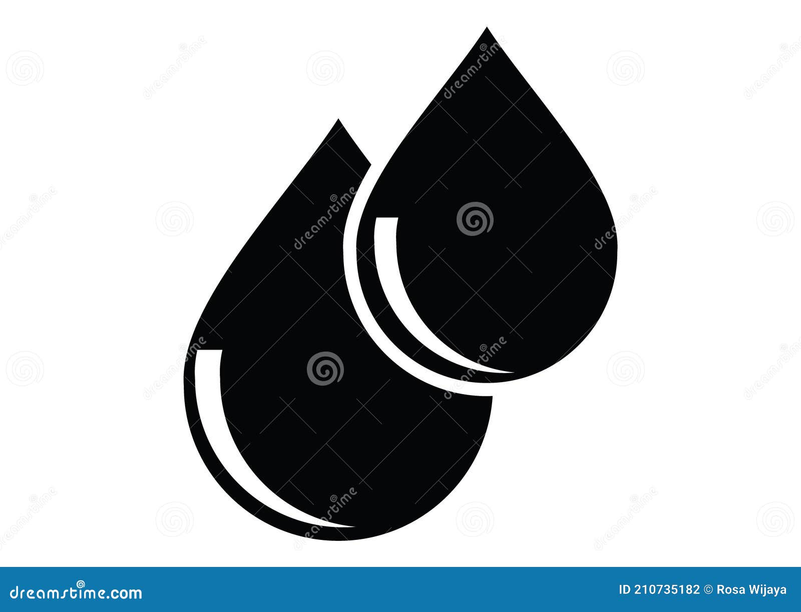 natural s icon water in black
