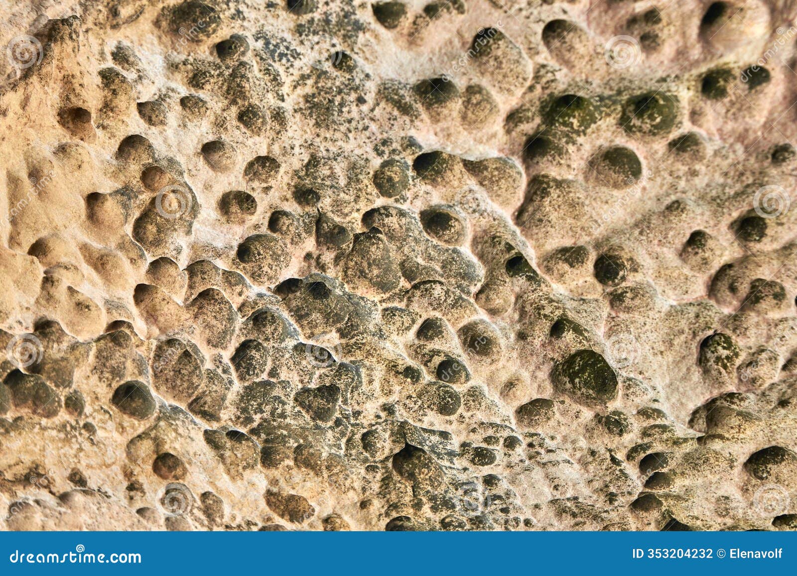 natural erosion patterns in weathered rock surface with unique textures