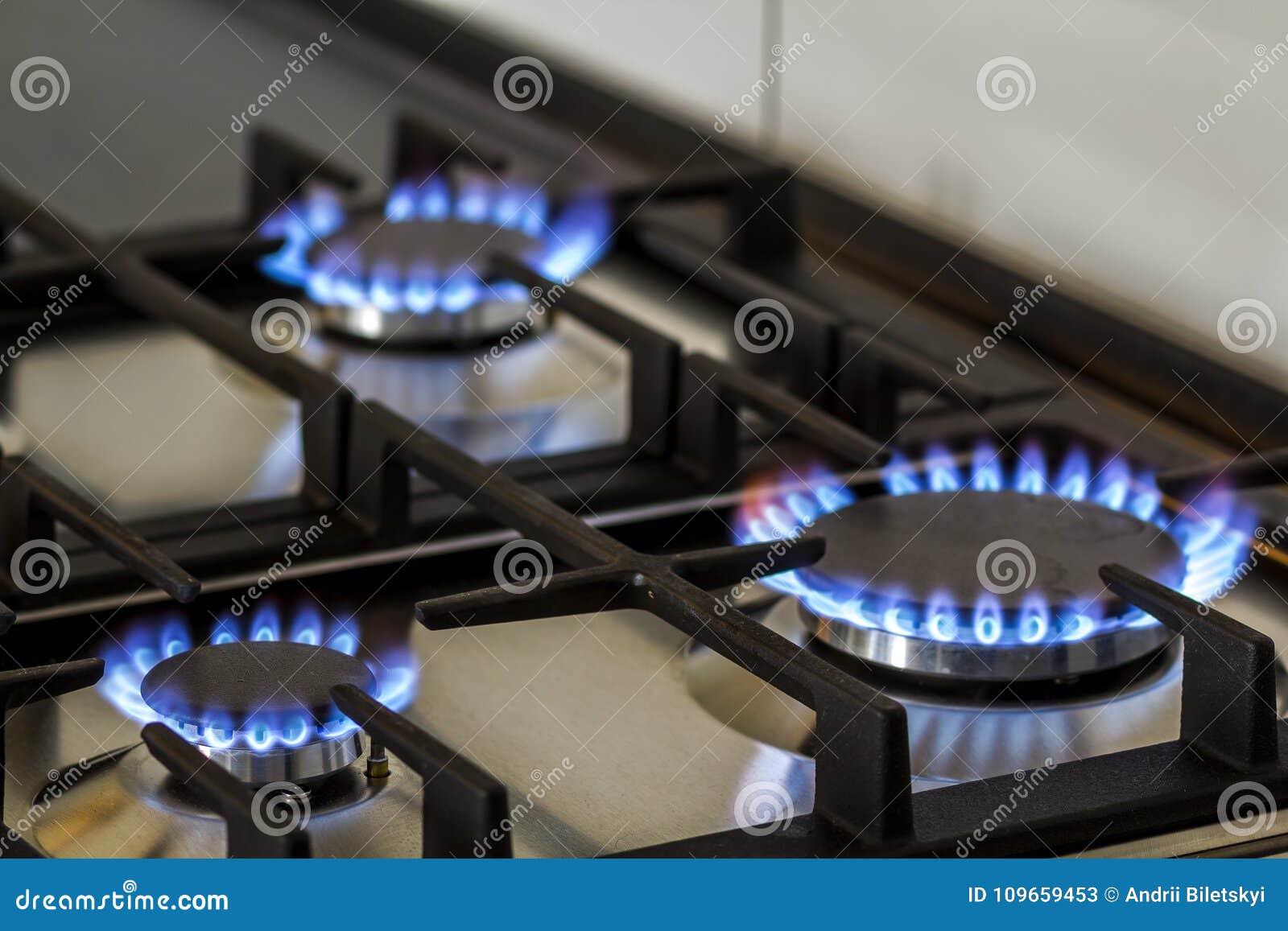 View of Gas Stove Burner Ring Stock Photo - Image of macro, indoor:  169079344