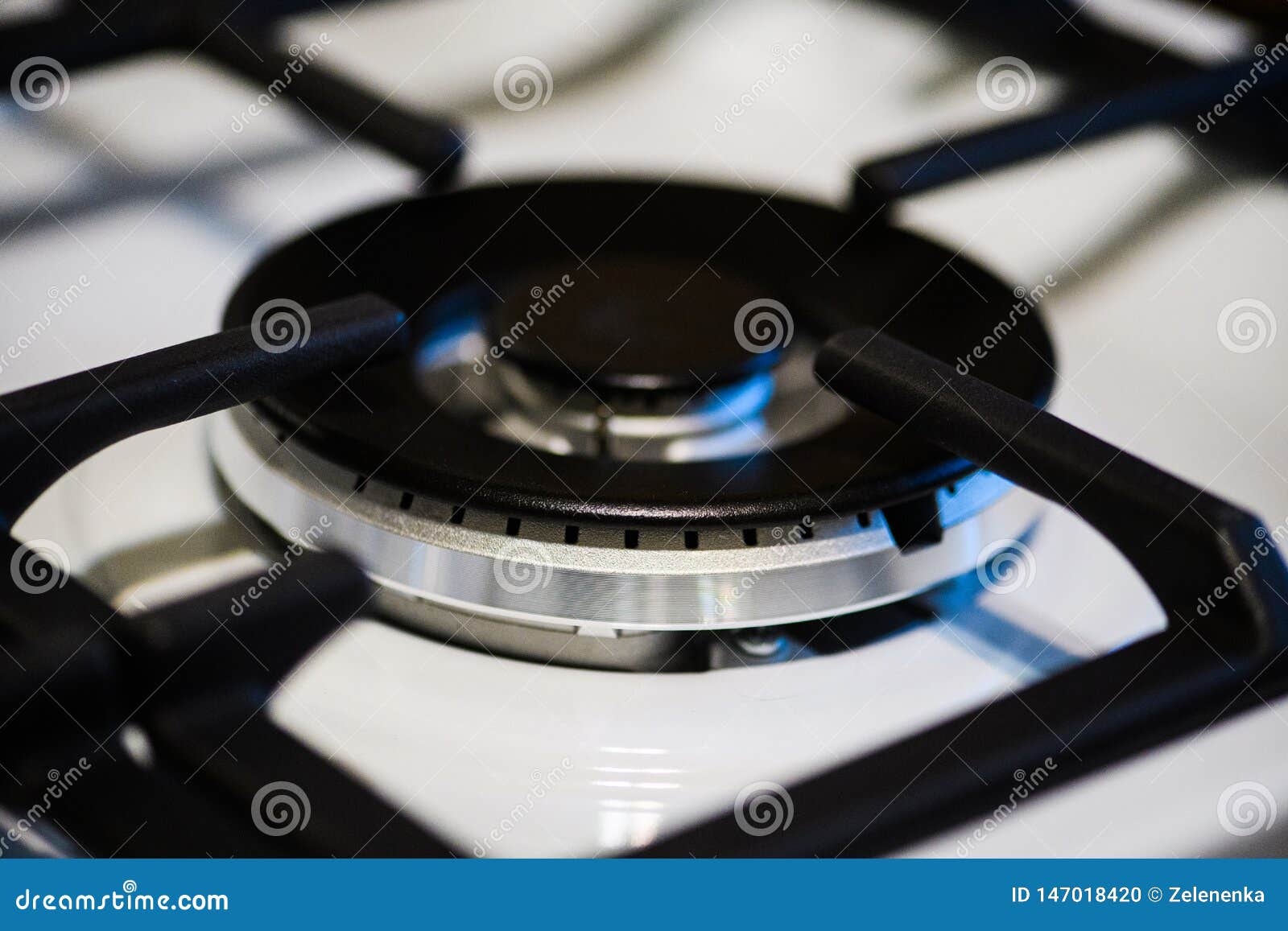 Natural Gas Burning on Kitchen Gas Stove Stock Photo Image of fire