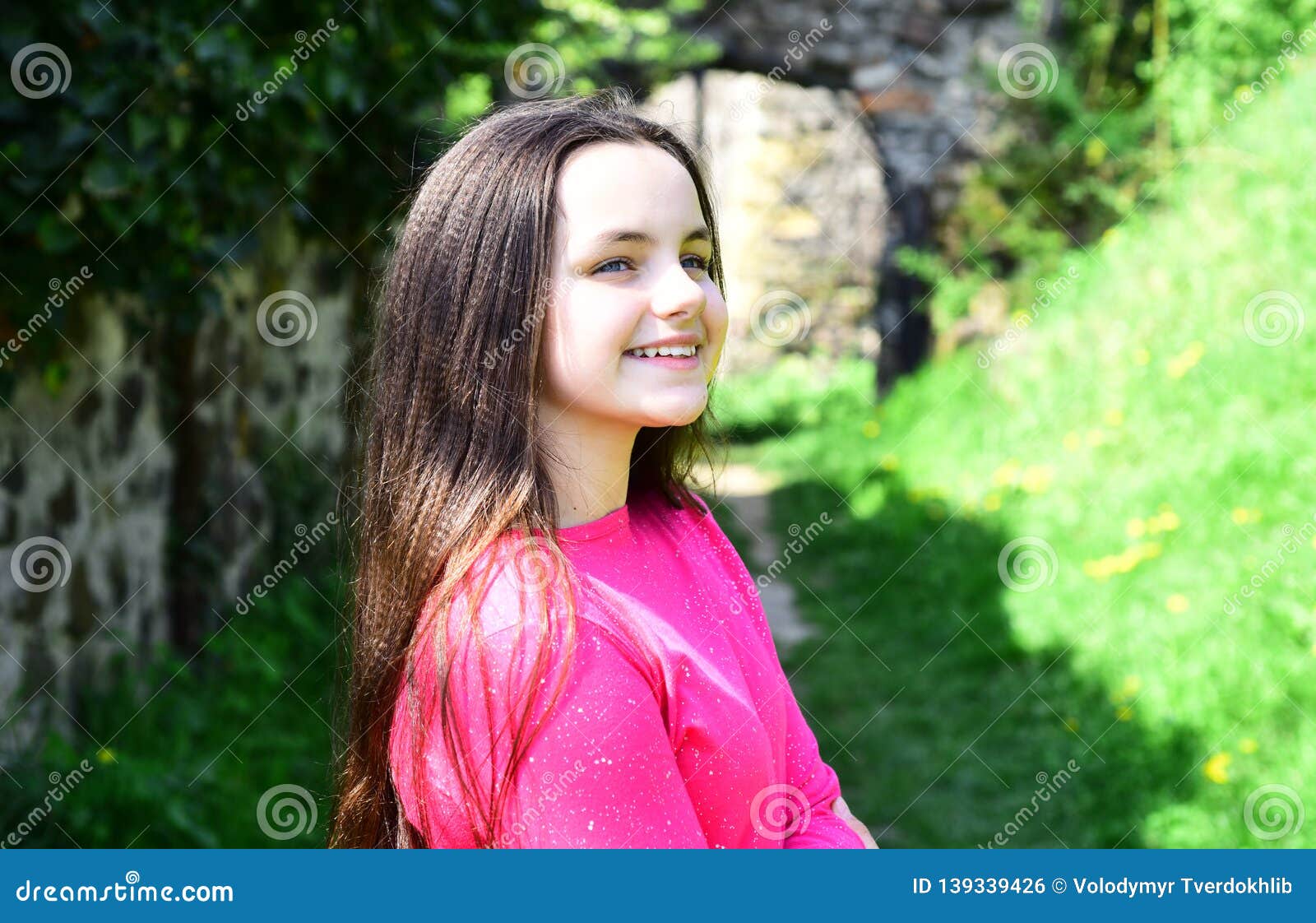 Natural Hair Style. Cute Girl with Long Hairstyle on Spring Landscape Stock Photo - Image of cute, season: 139339426 Natural Hair Style. Cute Girl with Long Hairstyle on Spring Landscape Stock Photo - Image of cute, season: 139339426